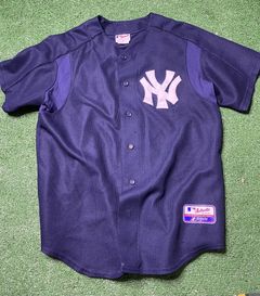 SS15 SUPREME X MAJESTIC NEW YORK YANKEES JERSEY NAVY Large New