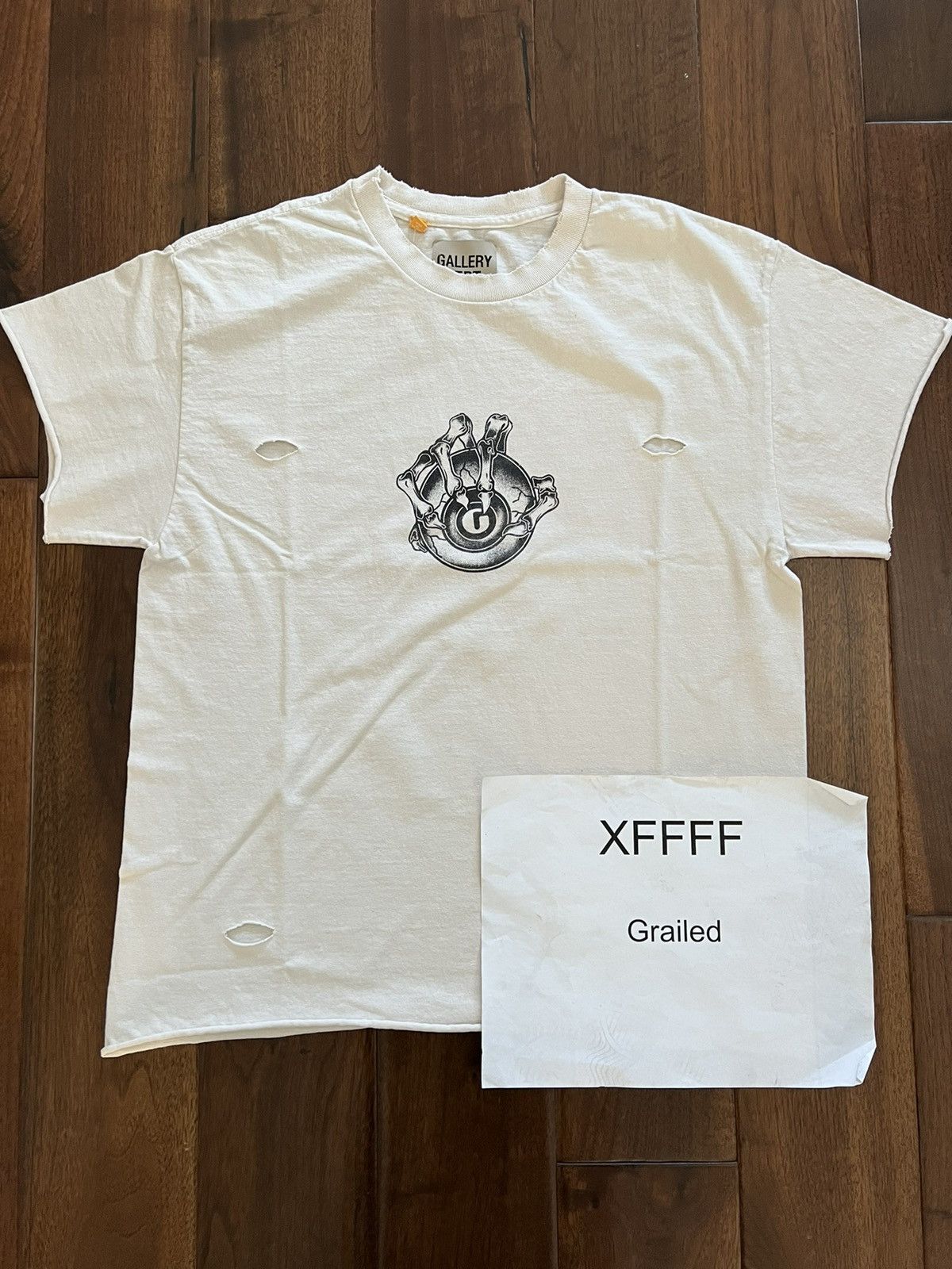 【GALLERY DEPT.】ATK Claw Tee Gallery Dept. *NEW* GALLERY DEPT CLAW ATK TEE WHITE SMALL