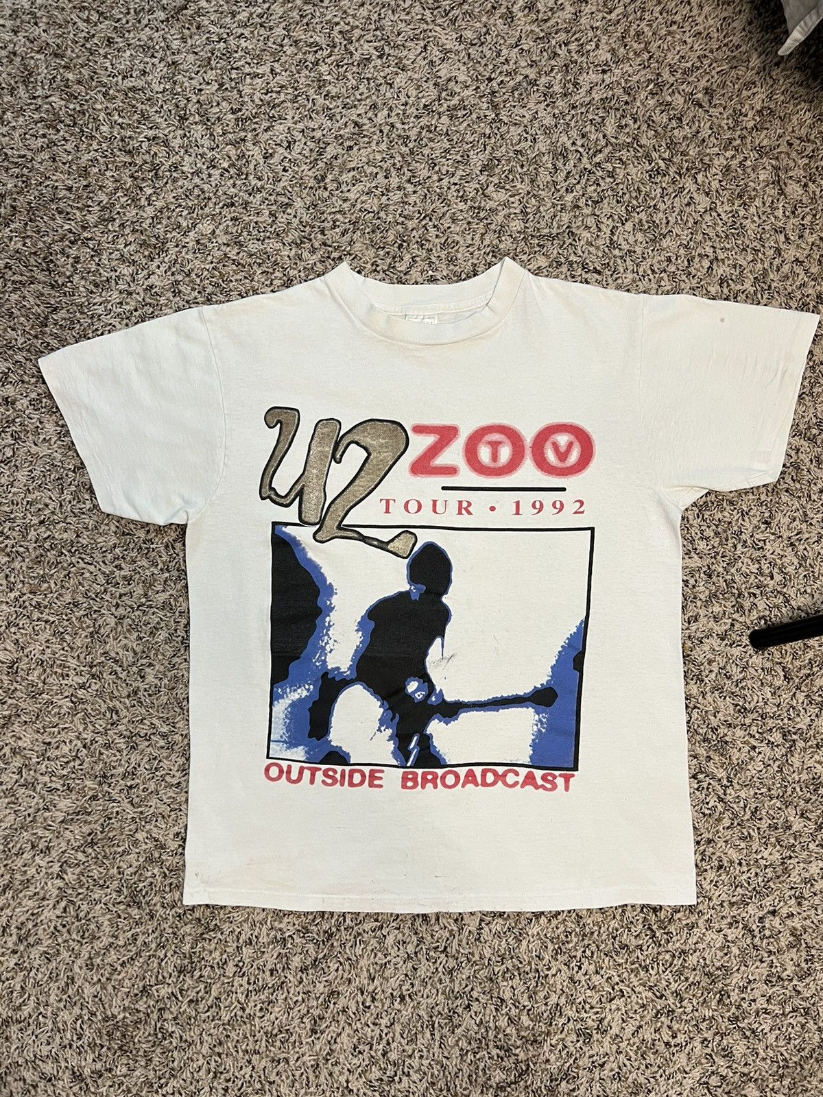 Vintage Vintage 1992’s U2 Zoo TV Tour T-Shirt Size US L / EU 52-54 / 3 - 1 Thumbnail