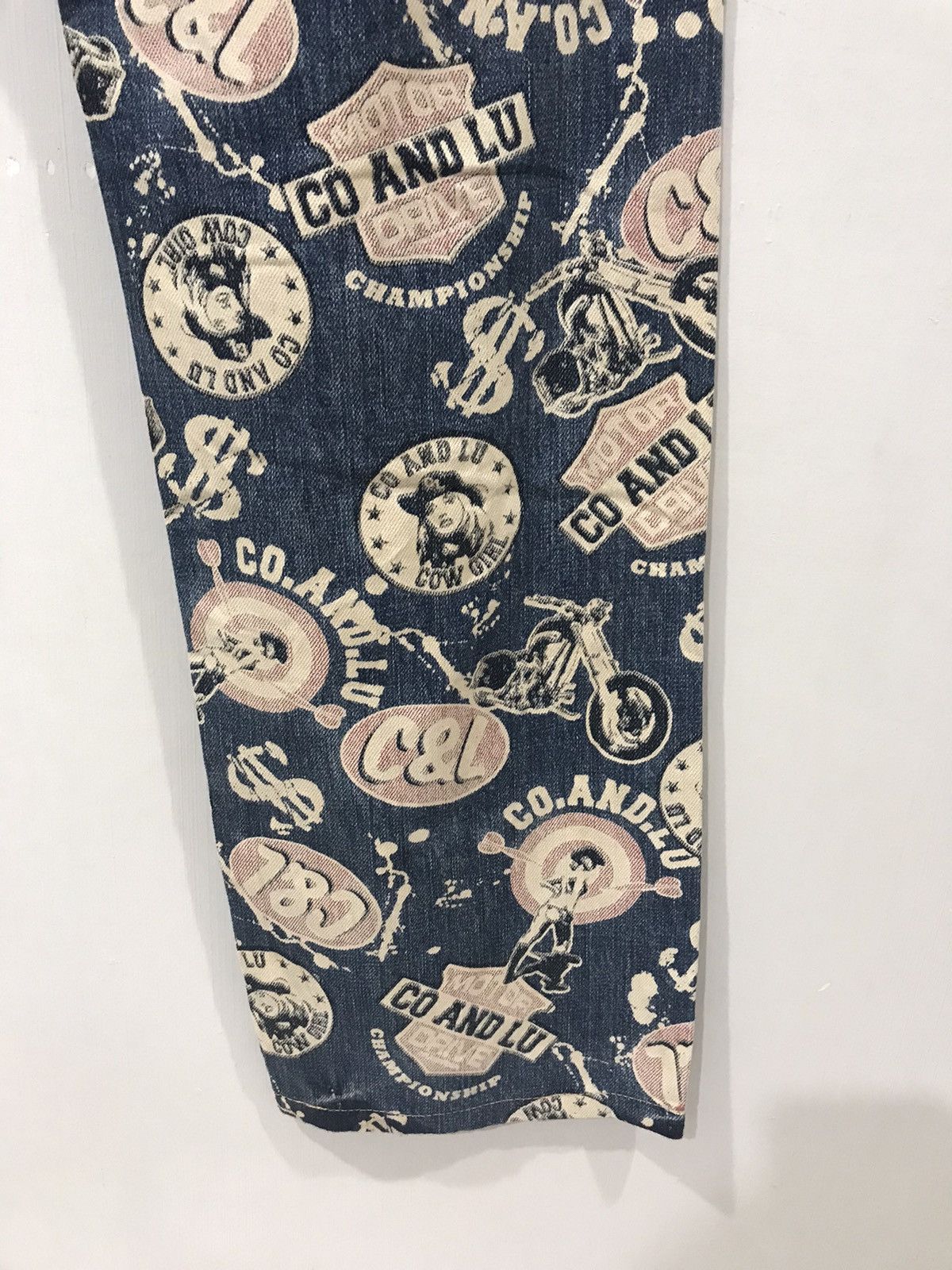 Japanese Brand CO&LU Hysteric Style Full Print Denim Size US 33 - 14 Thumbnail
