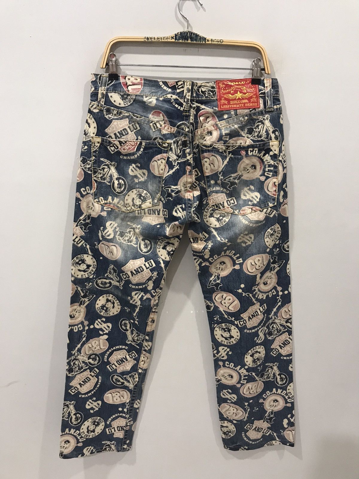 Japanese Brand CO&LU Hysteric Style Full Print Denim Size US 33 - 9 Thumbnail