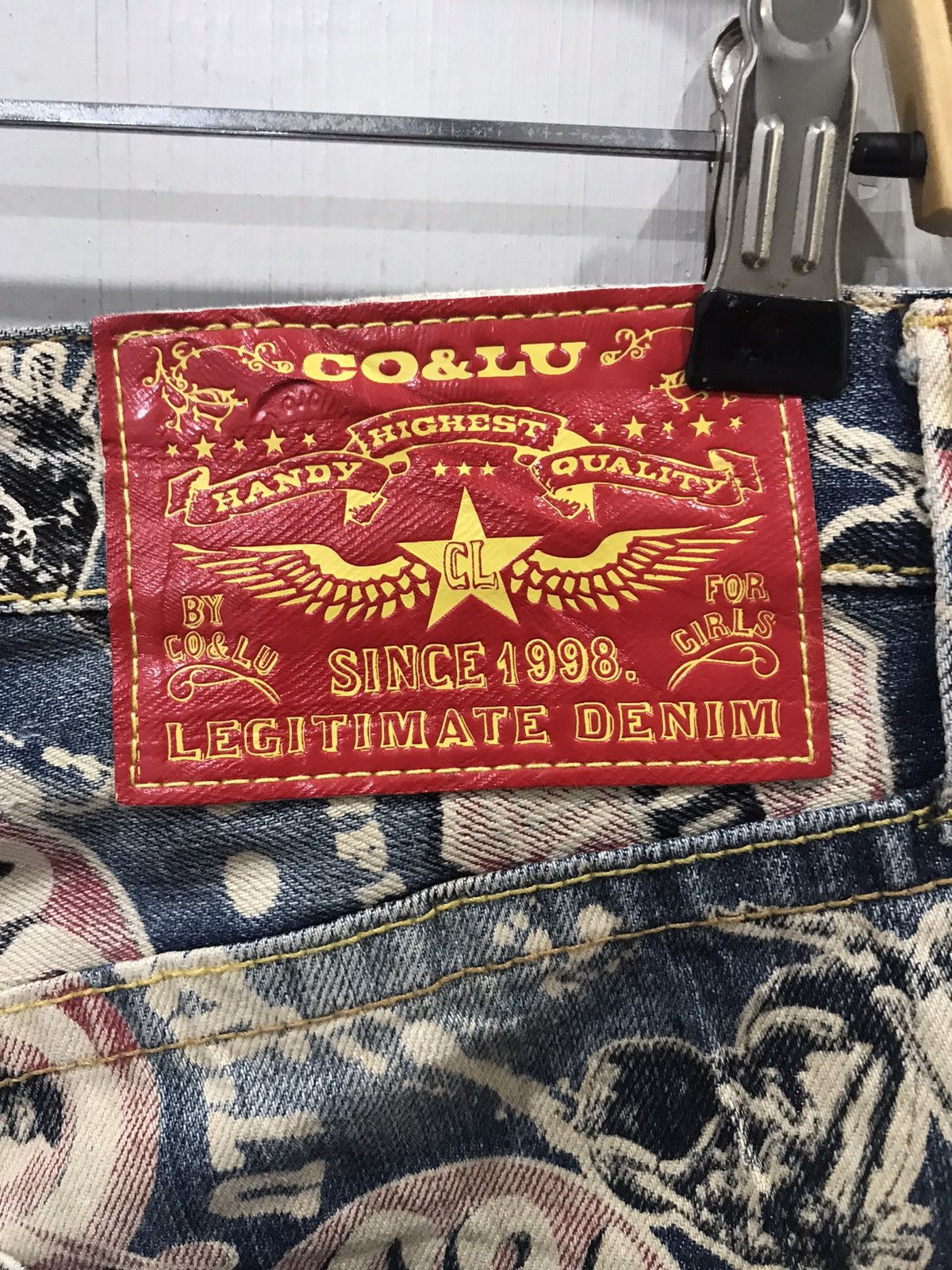 Japanese Brand CO&LU Hysteric Style Full Print Denim Size US 33 - 16 Thumbnail