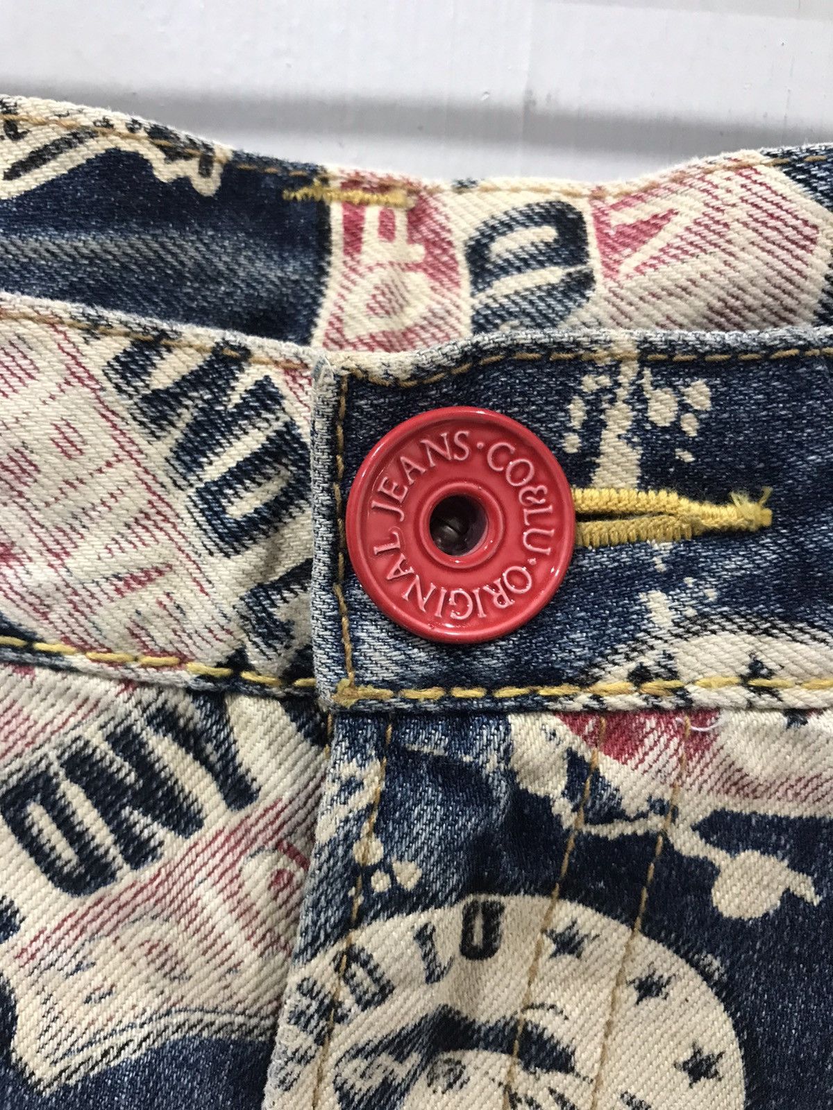 Japanese Brand CO&LU Hysteric Style Full Print Denim Size US 33 - 8 Thumbnail