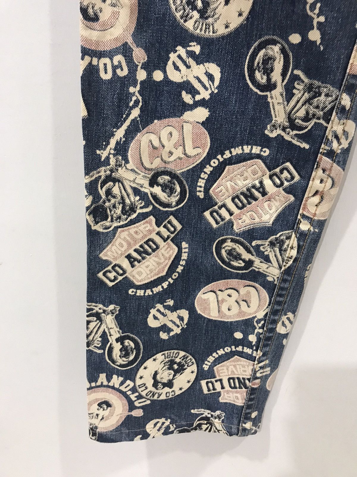 Japanese Brand CO&LU Hysteric Style Full Print Denim Size US 33 - 15 Thumbnail