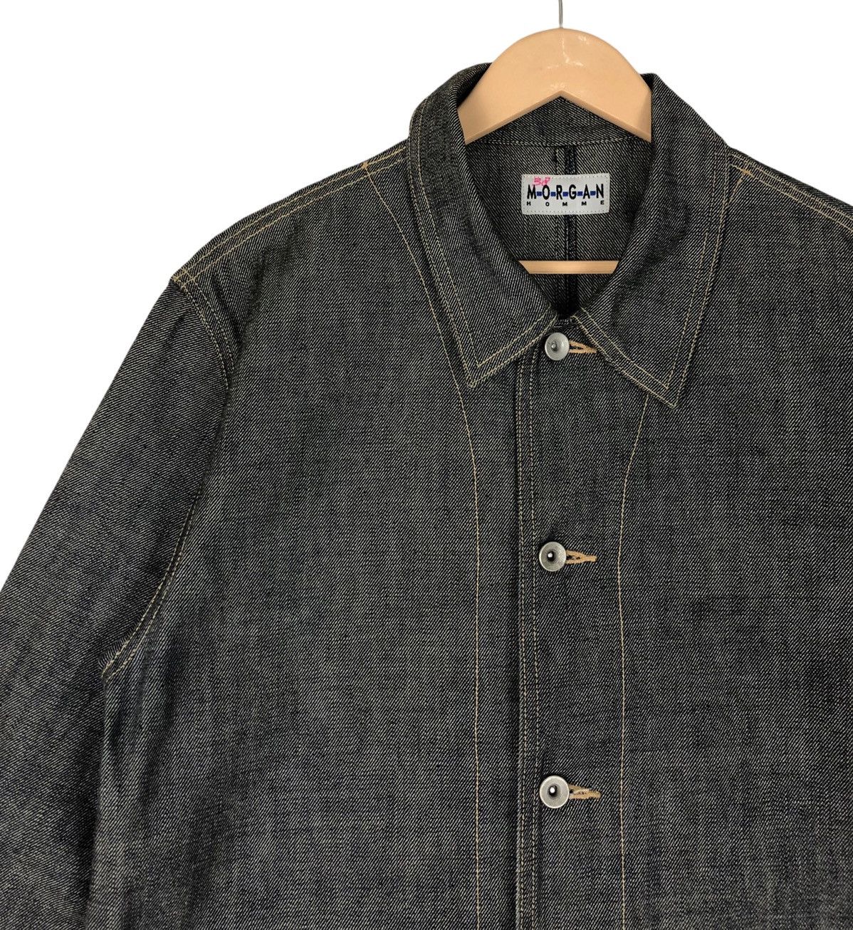 Morgan Homme Morgan Homme Button Denim Jacket Made In Japan Size US L / EU 52-54 / 3 - 7 Thumbnail