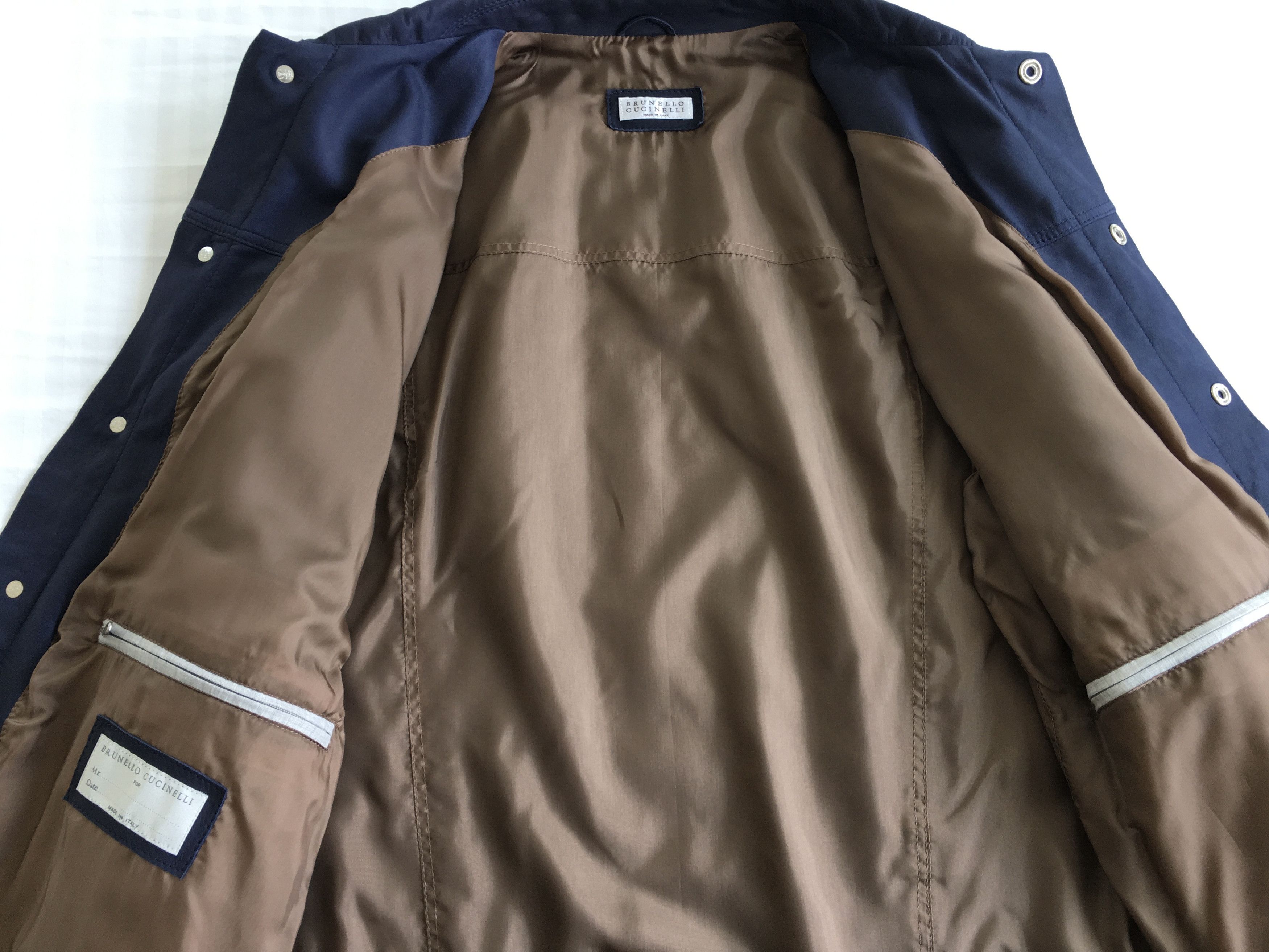 Brunello Cucinelli BRUNELLO CUCINELLI NAVY SUEDE TRUCKER JACKET SIZE S / EU48 Size US S / EU 44-46 / 1 - 3 Thumbnail