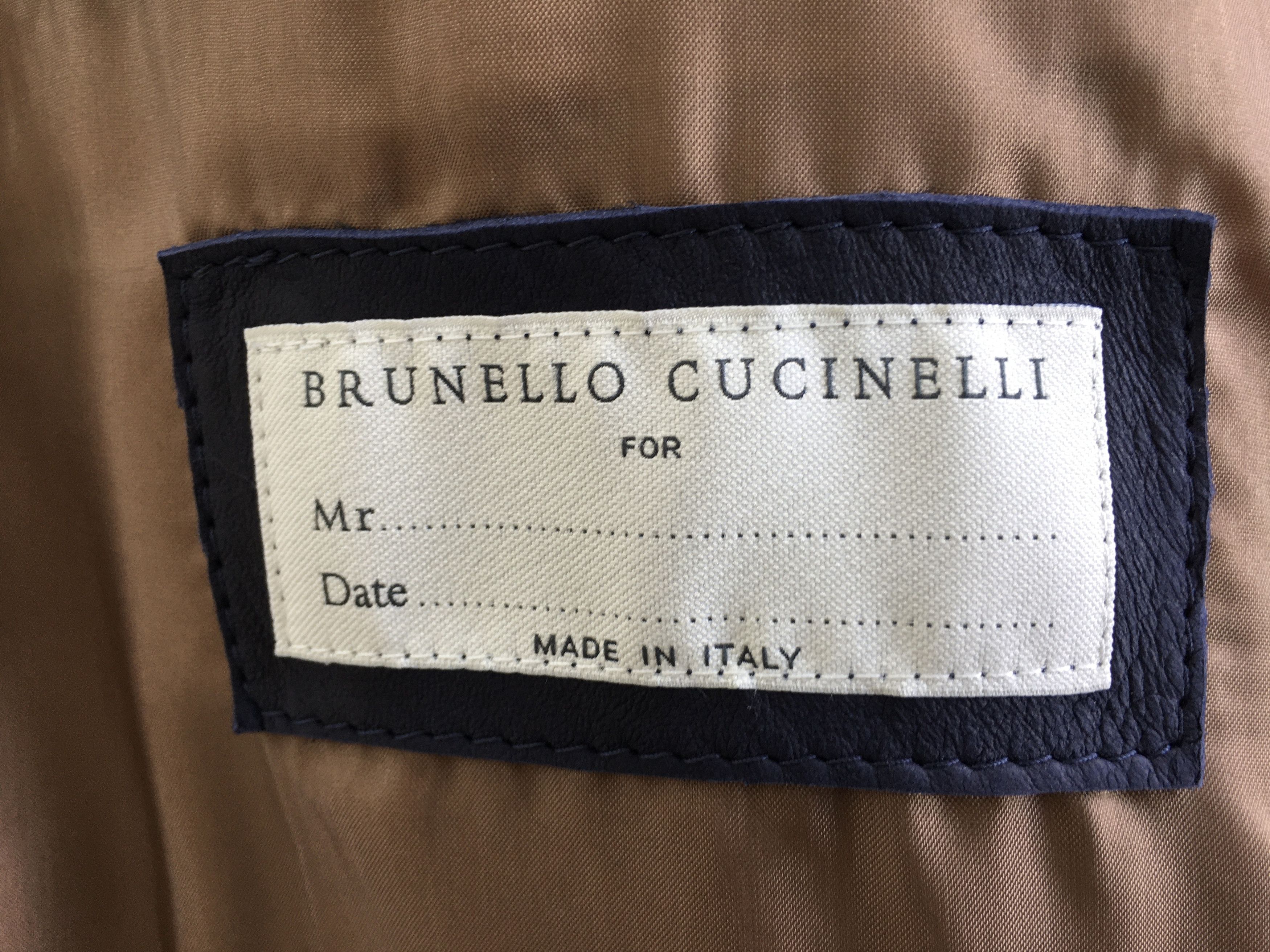 Brunello Cucinelli BRUNELLO CUCINELLI NAVY SUEDE TRUCKER JACKET SIZE S / EU48 Size US S / EU 44-46 / 1 - 5 Thumbnail