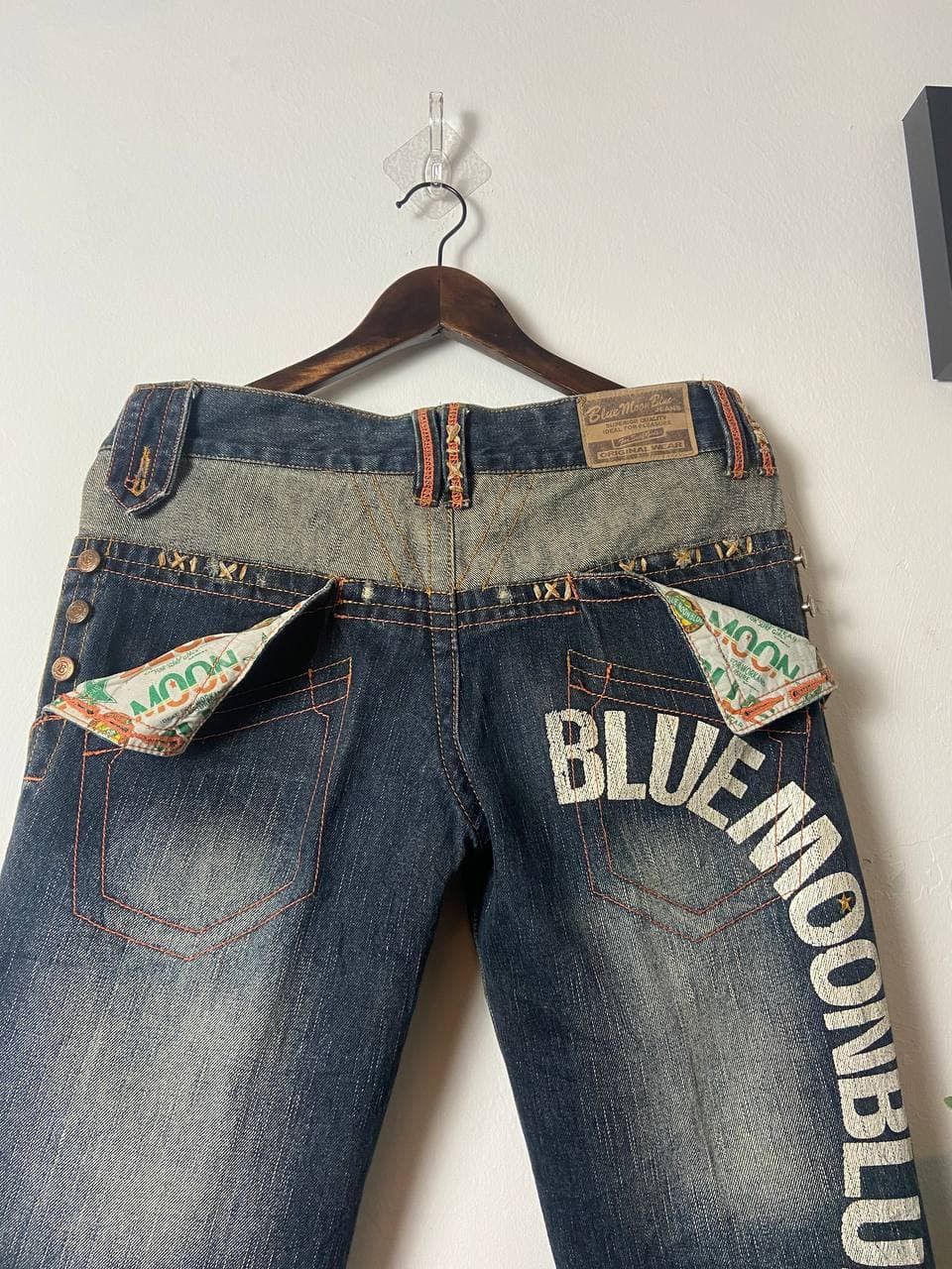 Japanese Brand × Vintage Vintage Blue Moon Blue Surf Jeans Size US 34 / EU 50 - 8 Thumbnail
