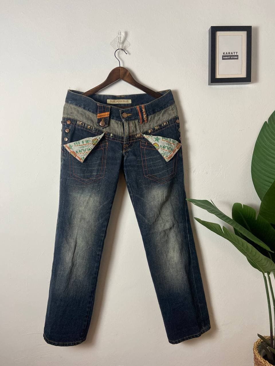 Japanese Brand × Vintage Vintage Blue Moon Blue Surf Jeans Size US 34 / EU 50 - 1 Thumbnail