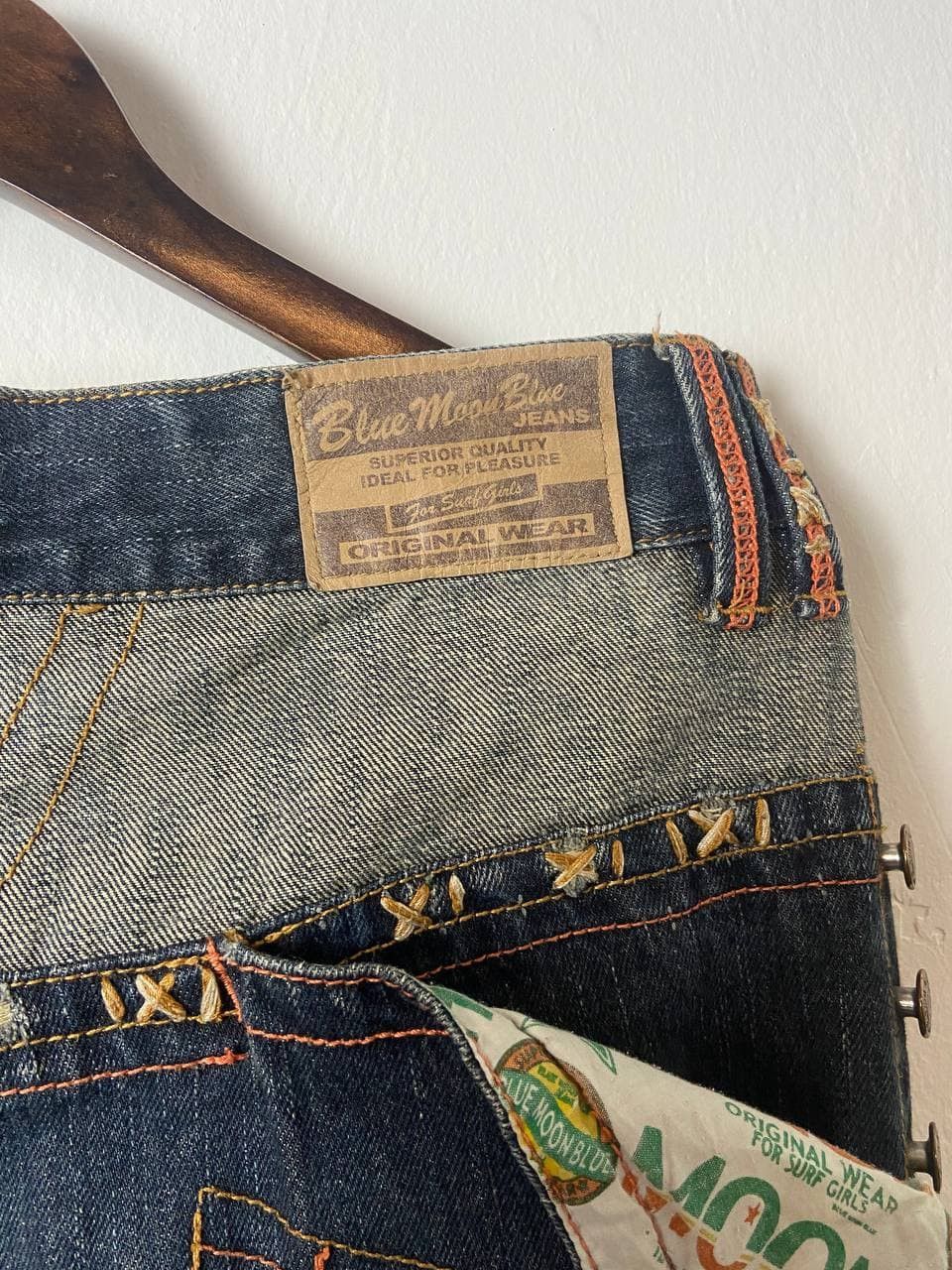 Japanese Brand × Vintage Vintage Blue Moon Blue Surf Jeans Size US 34 / EU 50 - 9 Thumbnail