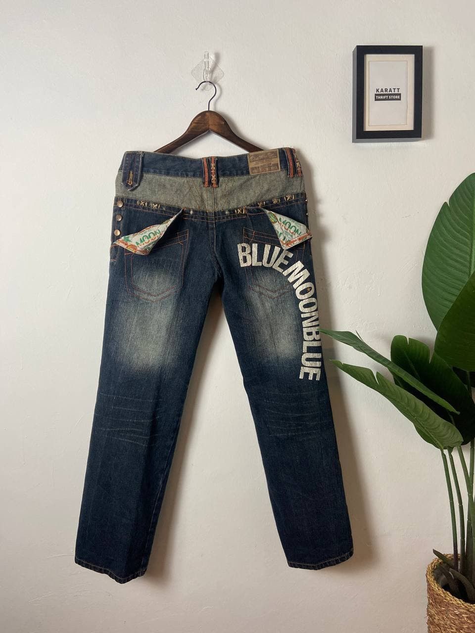 Japanese Brand × Vintage Vintage Blue Moon Blue Surf Jeans Size US 34 / EU 50 - 7 Thumbnail