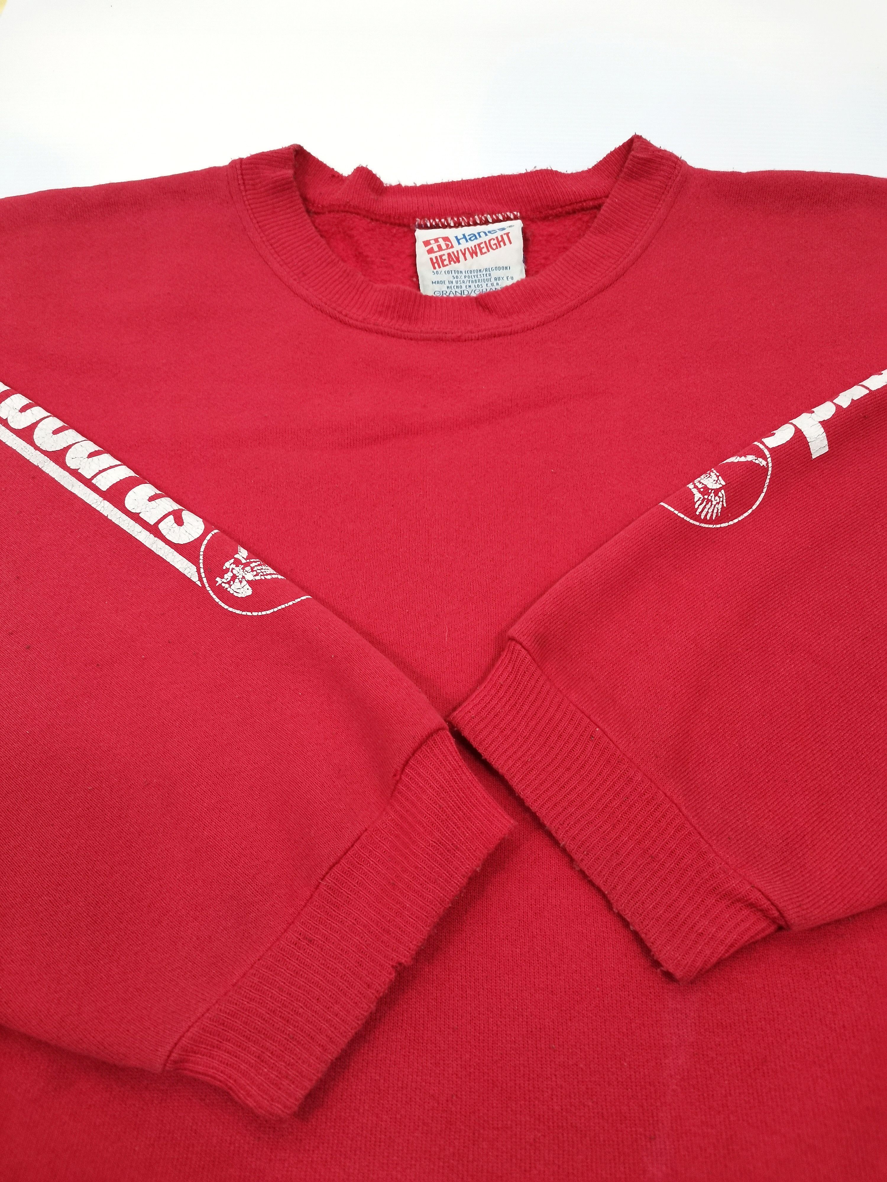 Hanes × Vintage Vintage Hawk Surfboards Red Sweatshirt Sweater Jumper Size US L / EU 52-54 / 3 - 4 Thumbnail