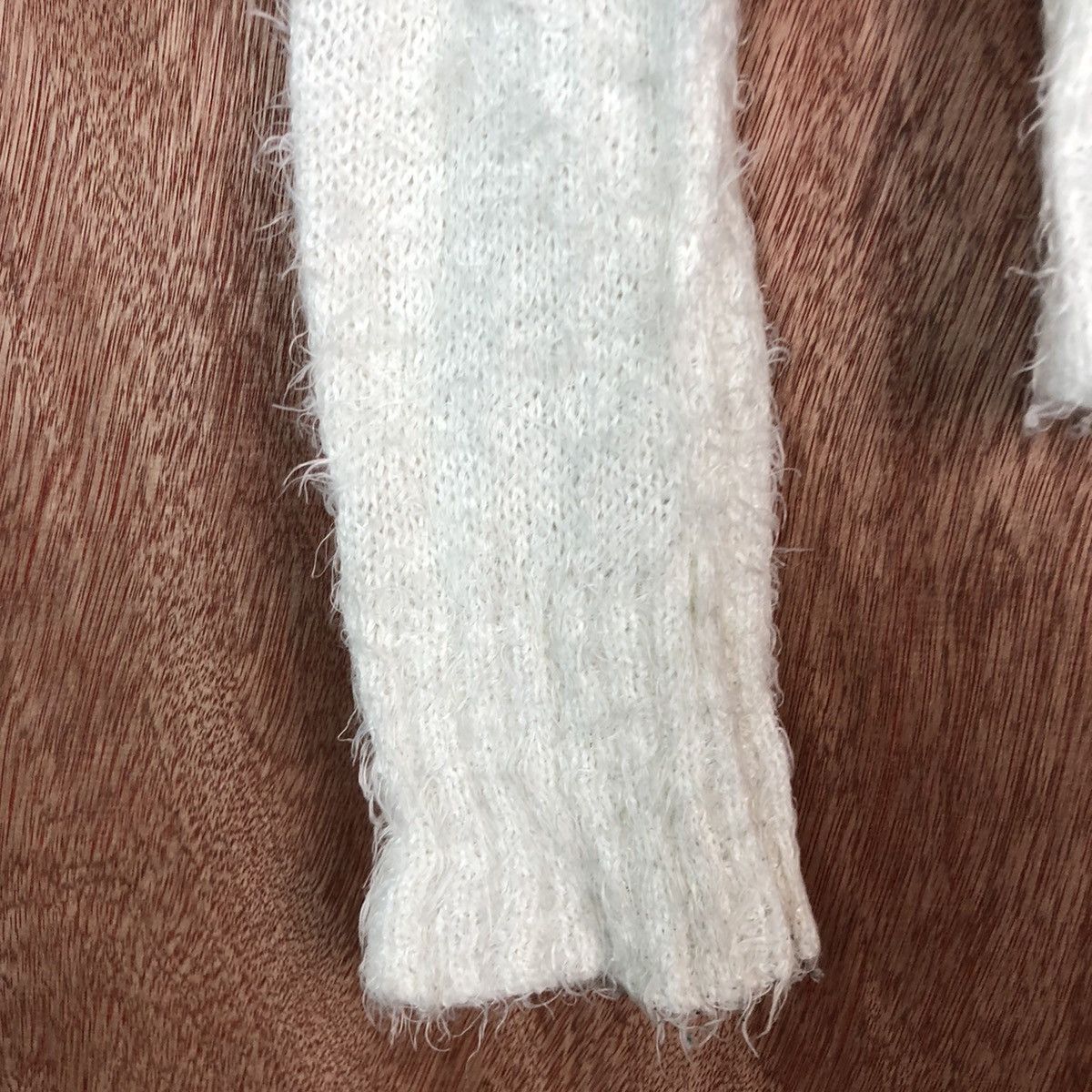 Homespun Knitwear × Japanese Brand Spiral Girl White Mohair fur Shag Shaggy Knitwear #c383 Size S / US 4 / IT 40 - 6 Thumbnail