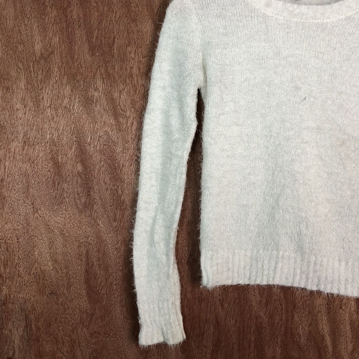 Homespun Knitwear × Japanese Brand Spiral Girl White Mohair fur Shag Shaggy Knitwear #c383 Size S / US 4 / IT 40 - 7 Thumbnail