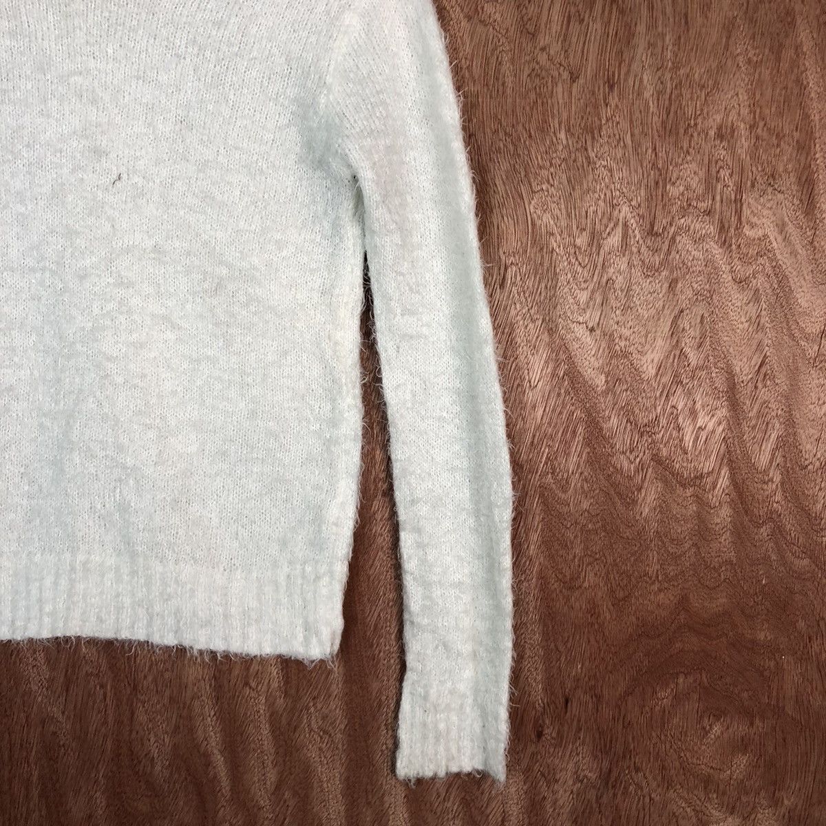 Homespun Knitwear × Japanese Brand Spiral Girl White Mohair fur Shag Shaggy Knitwear #c383 Size S / US 4 / IT 40 - 5 Thumbnail