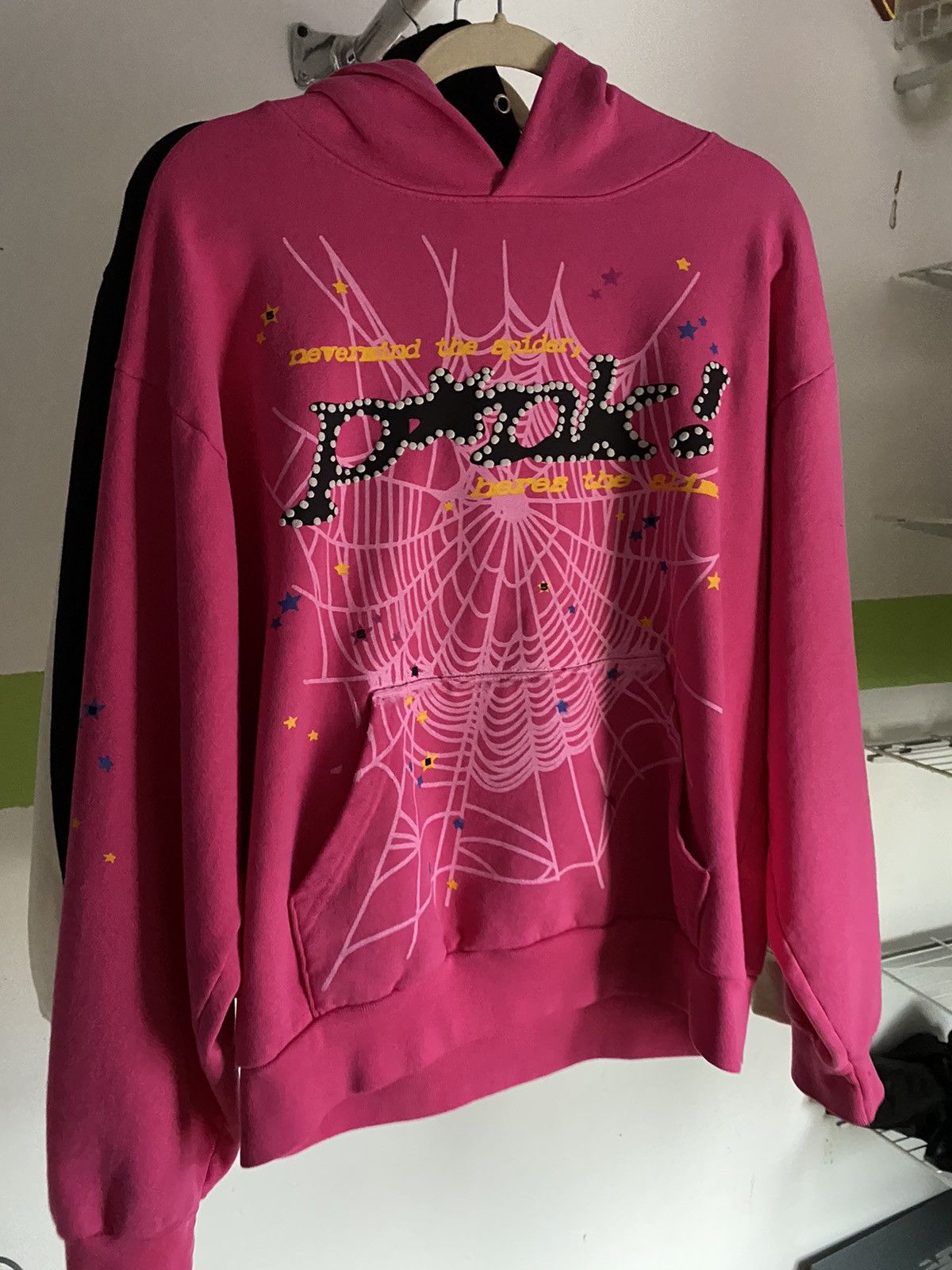 Spider SP5DER P*NK HOODIE PINK | Grailed