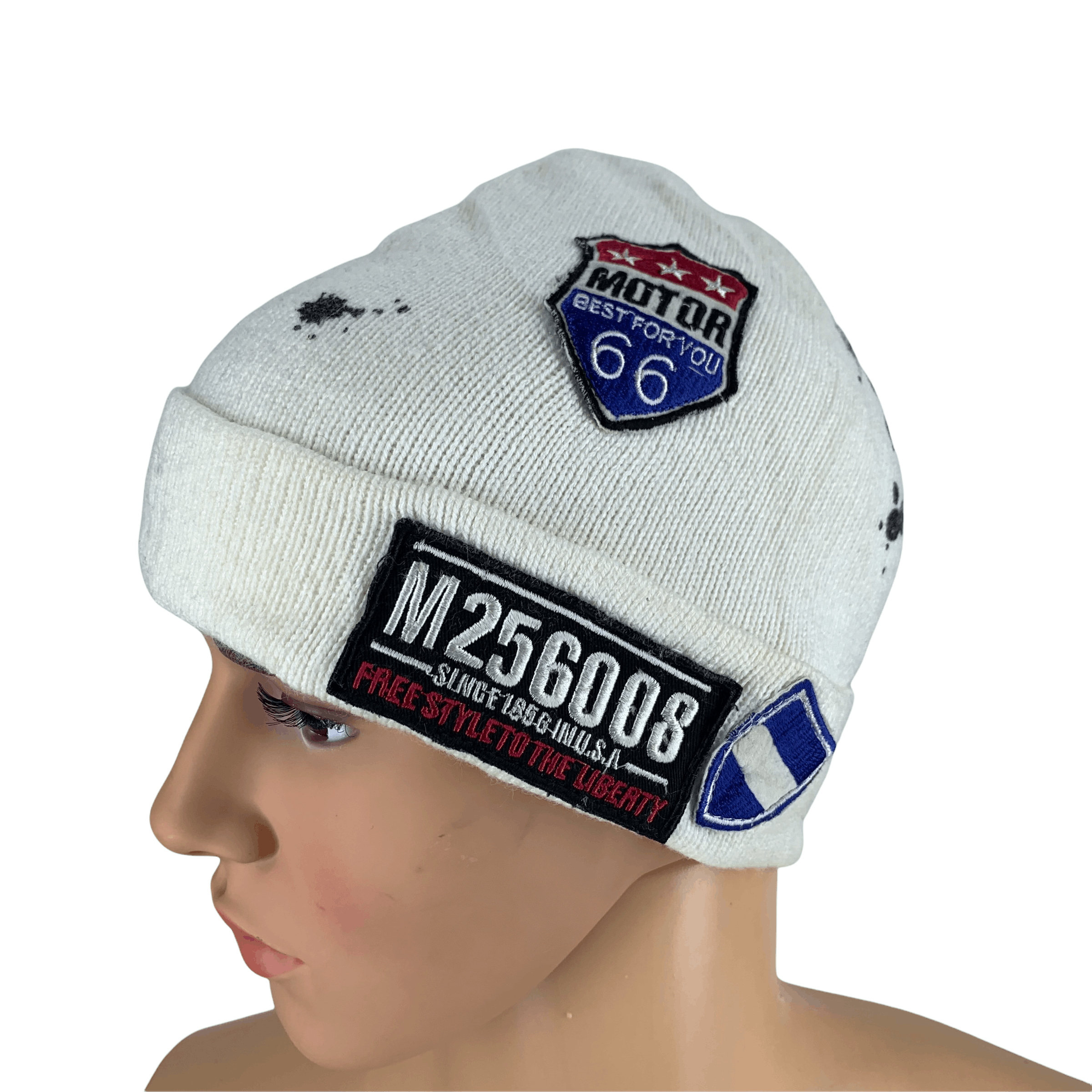 Vintage Motor 66 Free Style To The Liberty Beanie / Snow Hat #91-D Size ONE SIZE - 1 Thumbnail