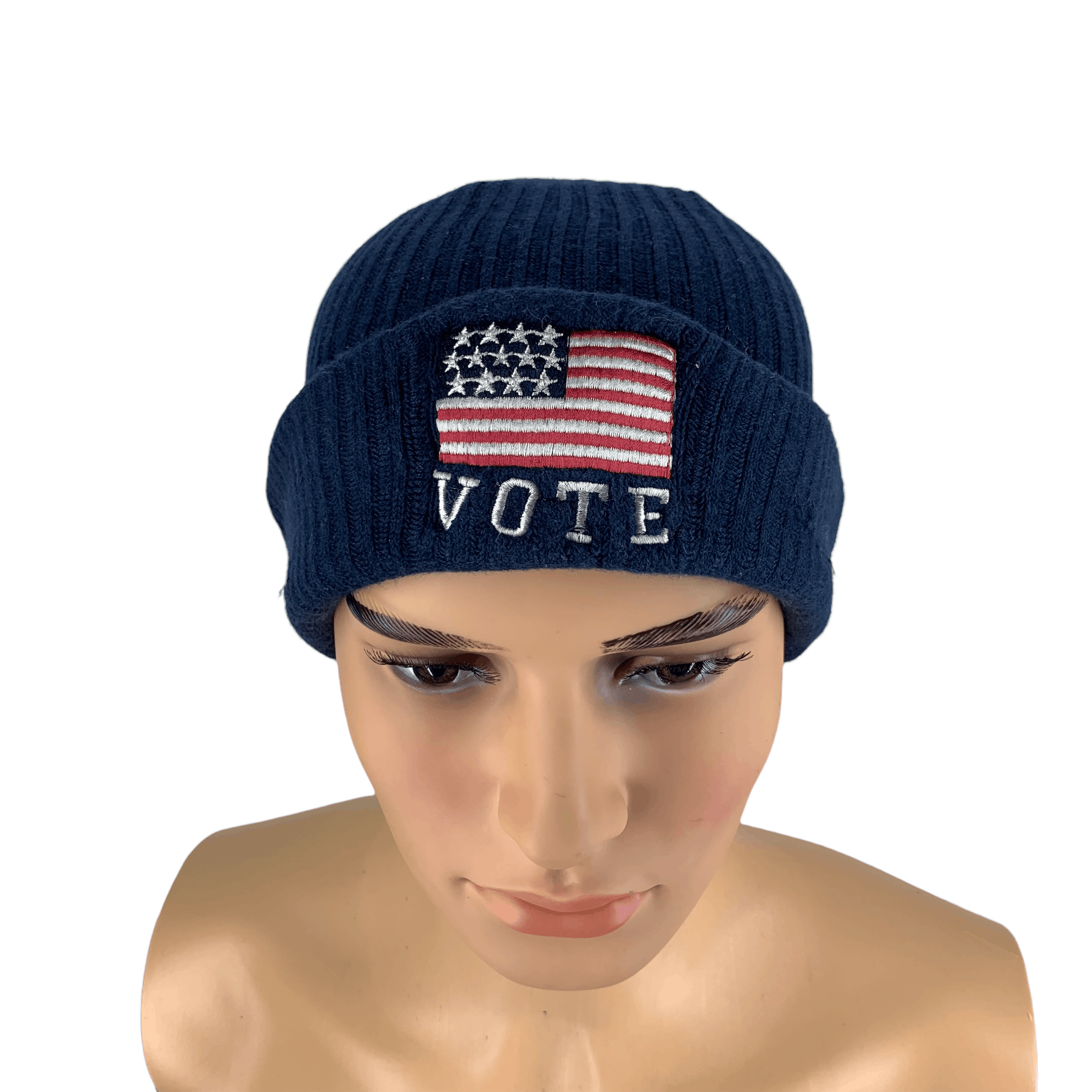 Vintage Election Vote America Flag Beanie #92-D Size ONE SIZE - 1 Thumbnail