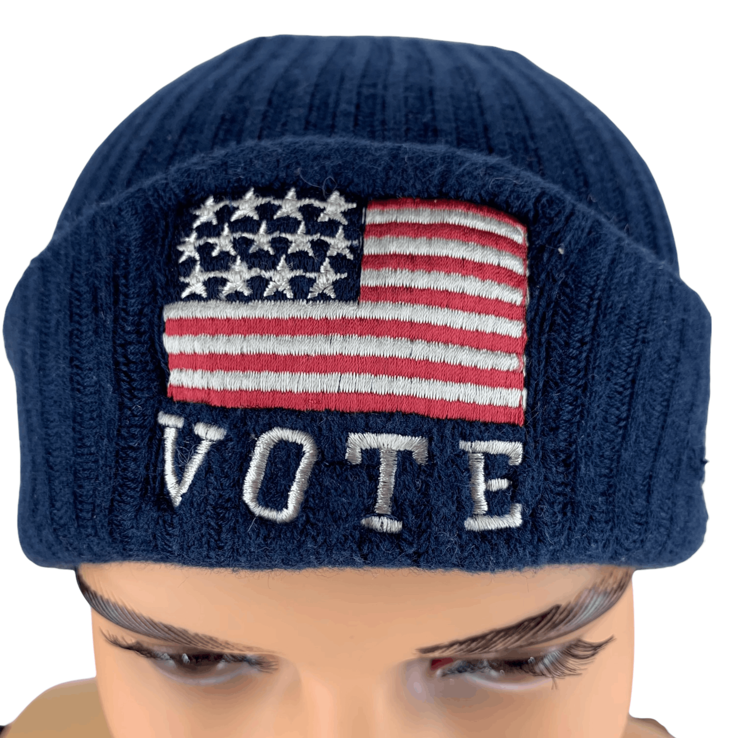 Vintage Election Vote America Flag Beanie #92-D Size ONE SIZE - 2 Thumbnail