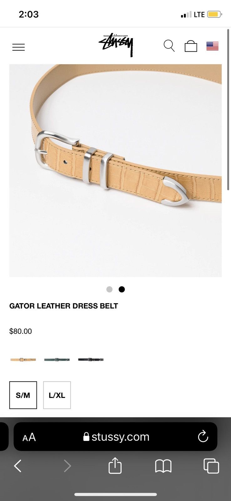 Stussy Stussy Gator Leather Belt | Grailed