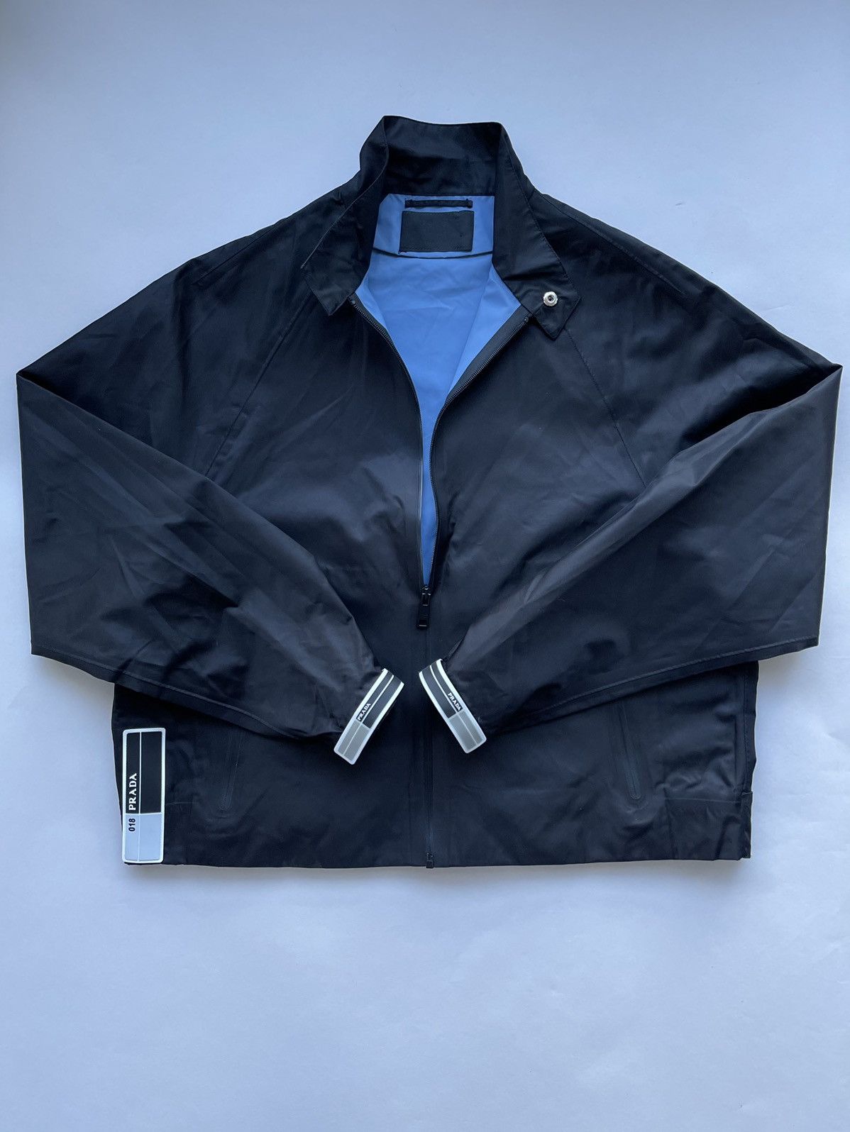 Pre-owned Prada Nylon Gabardine Jacket In Black