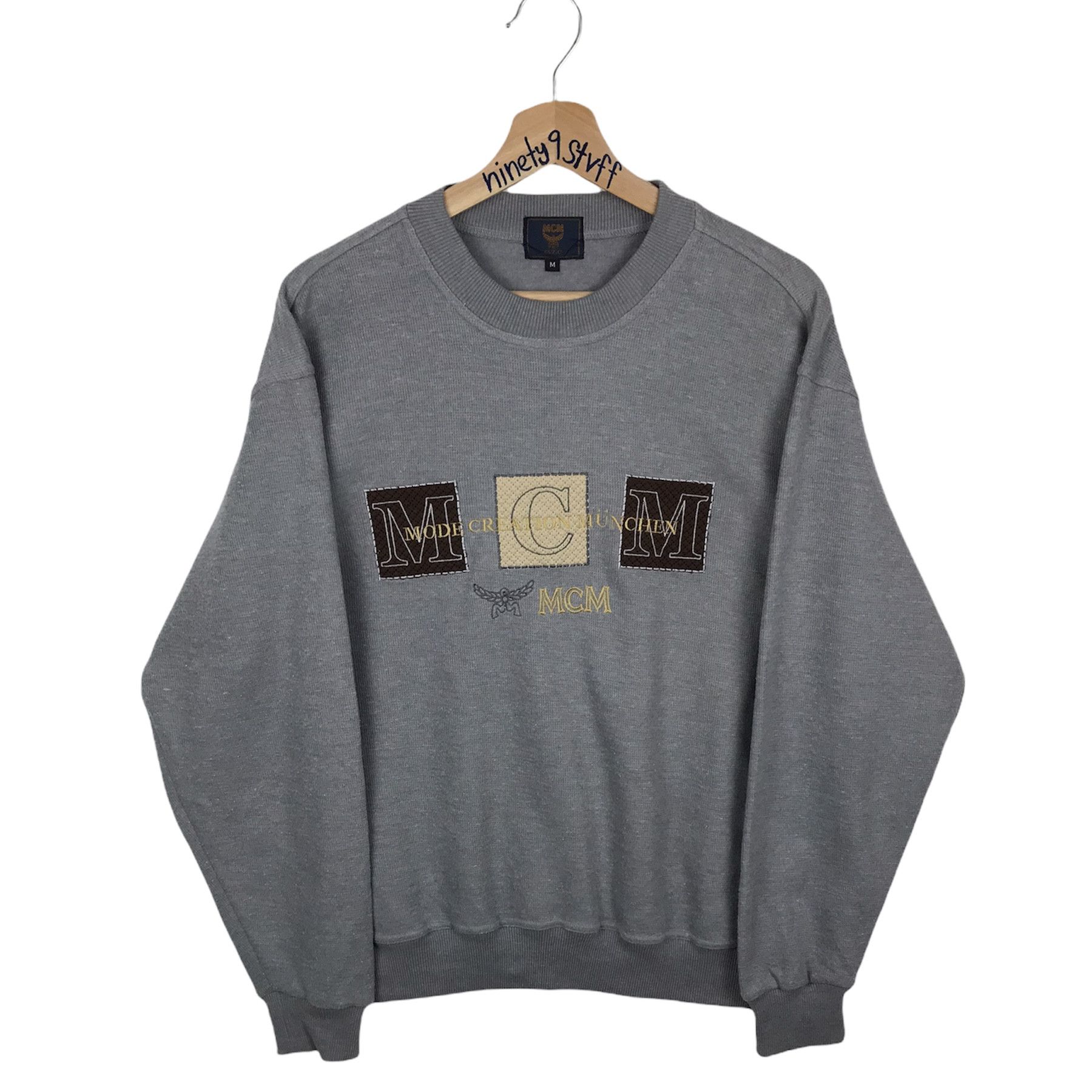 MCM Vintage McM Embroidered Logo Sweatshirt Size US M / EU 48-50 / 2 - 1 Thumbnail