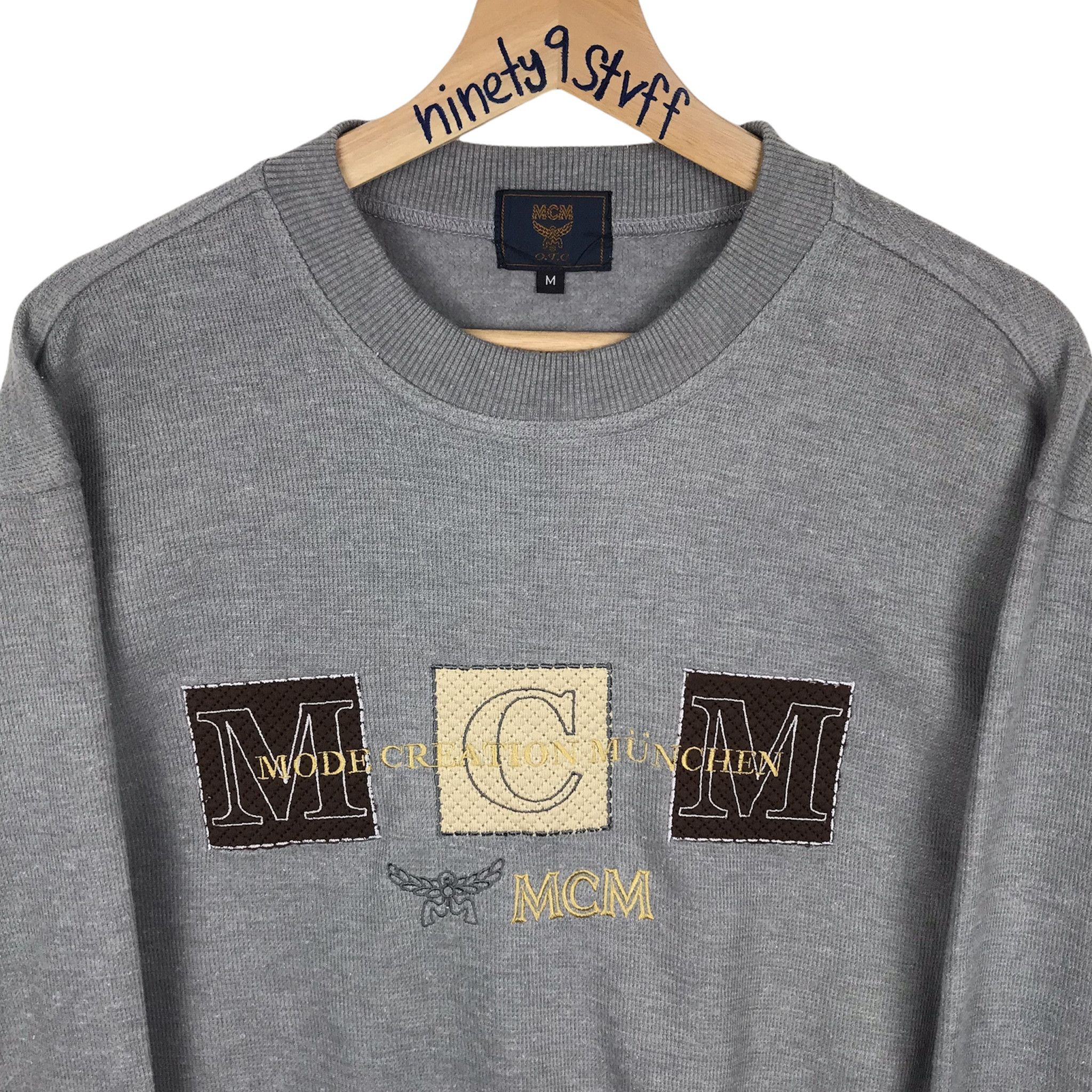 MCM Vintage McM Embroidered Logo Sweatshirt Size US M / EU 48-50 / 2 - 2 Thumbnail