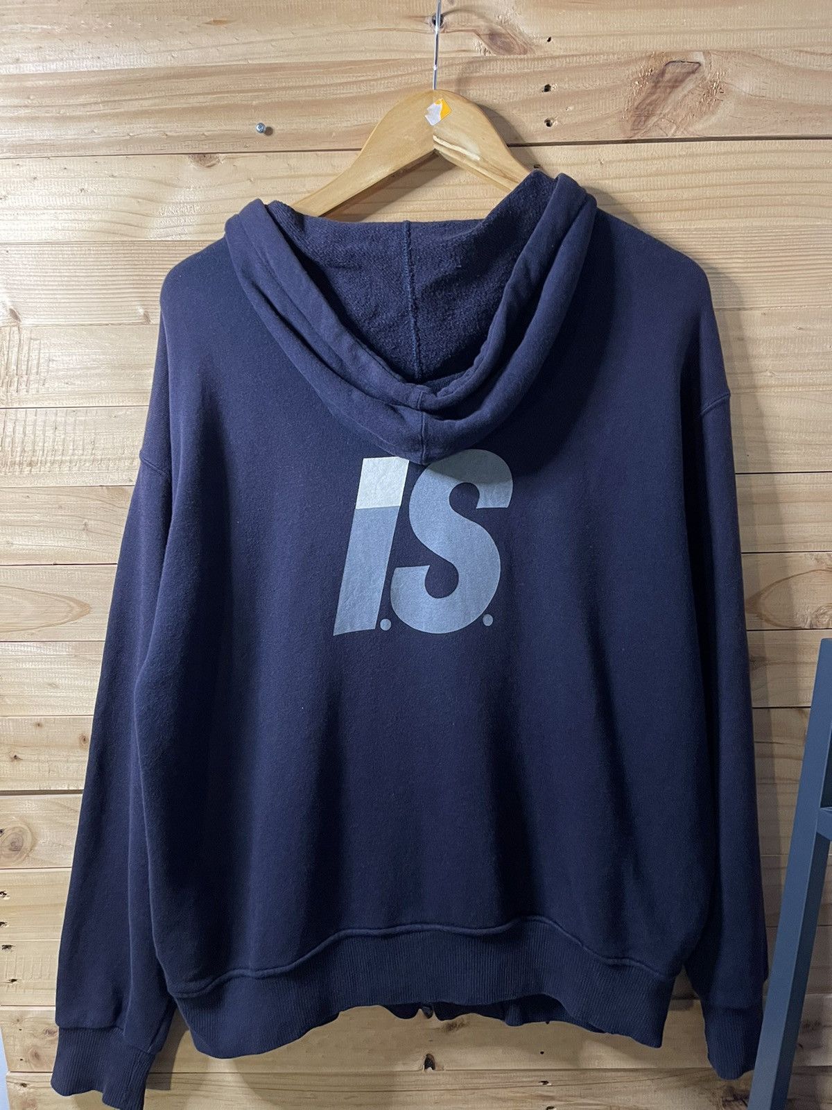 Issey Miyake Vintage IS Issey Miyaki Big Logo Sweater Hoodie 