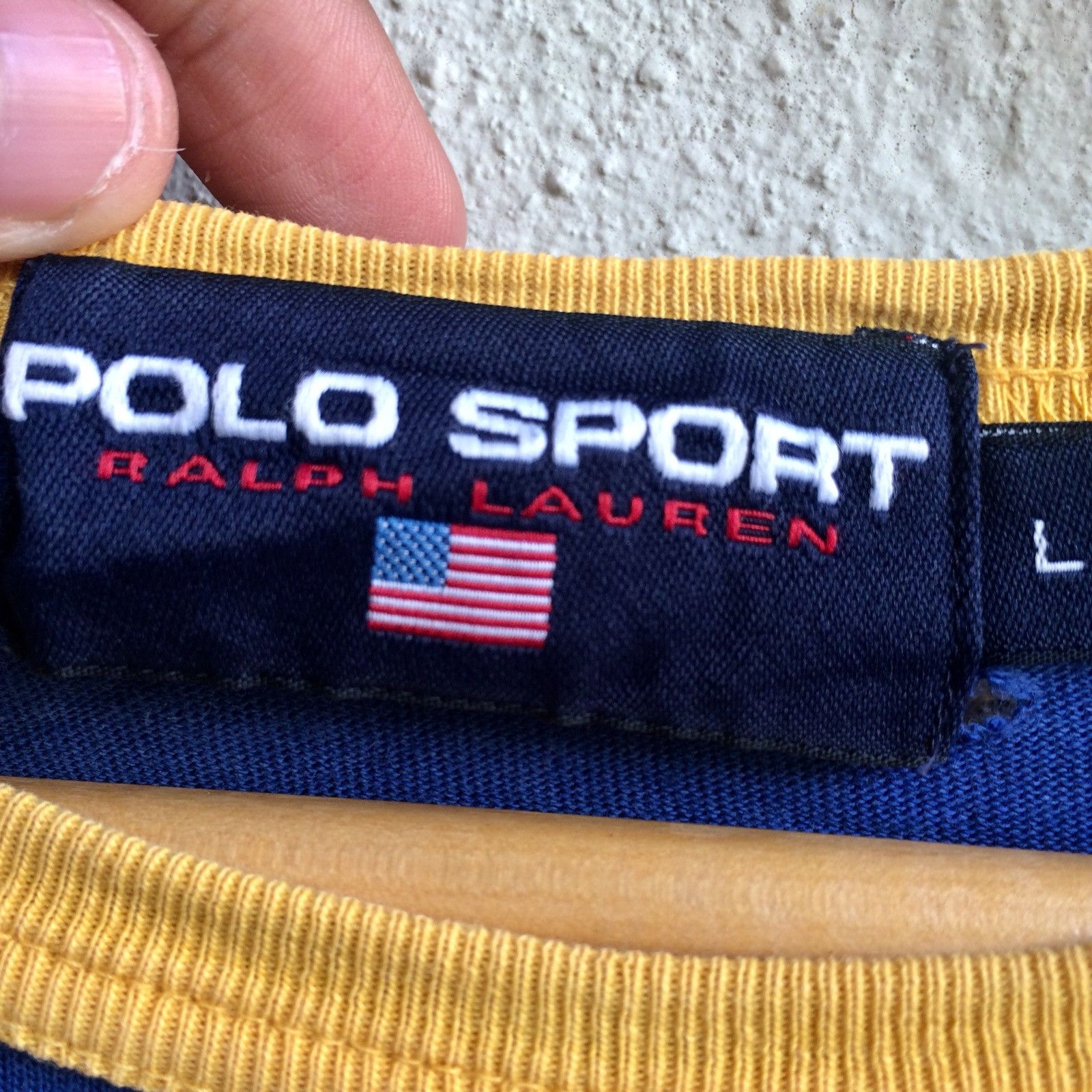 Polo Ralph Lauren Vintage Polo Sport Ralph Lauren P-Wing Pocket T-Shirt Size US L / EU 52-54 / 3 - 4 Thumbnail