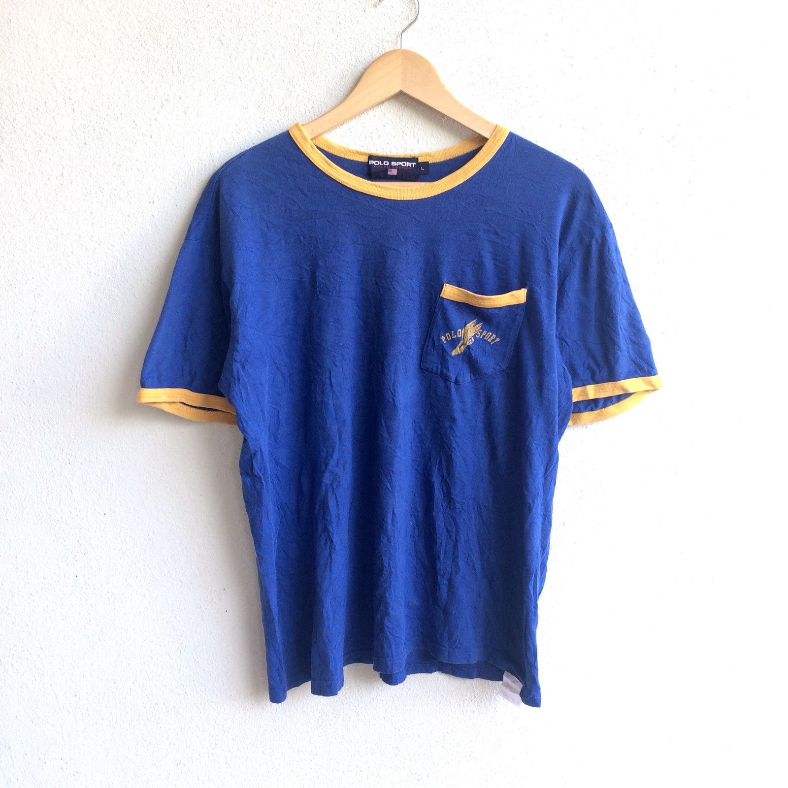 Polo Ralph Lauren Vintage Polo Sport Ralph Lauren P-Wing Pocket T-Shirt Size US L / EU 52-54 / 3 - 1 Thumbnail