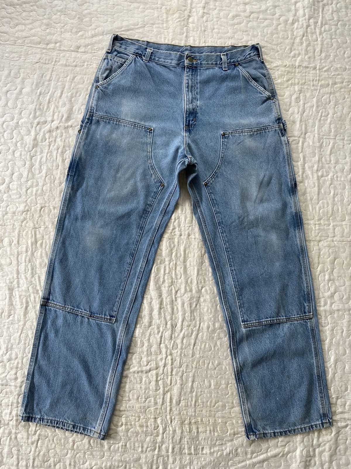 image of Carhartt x Vintage 1980S Carhart Double Knee Workwear Jeans in Blue, Men's (Size 38)