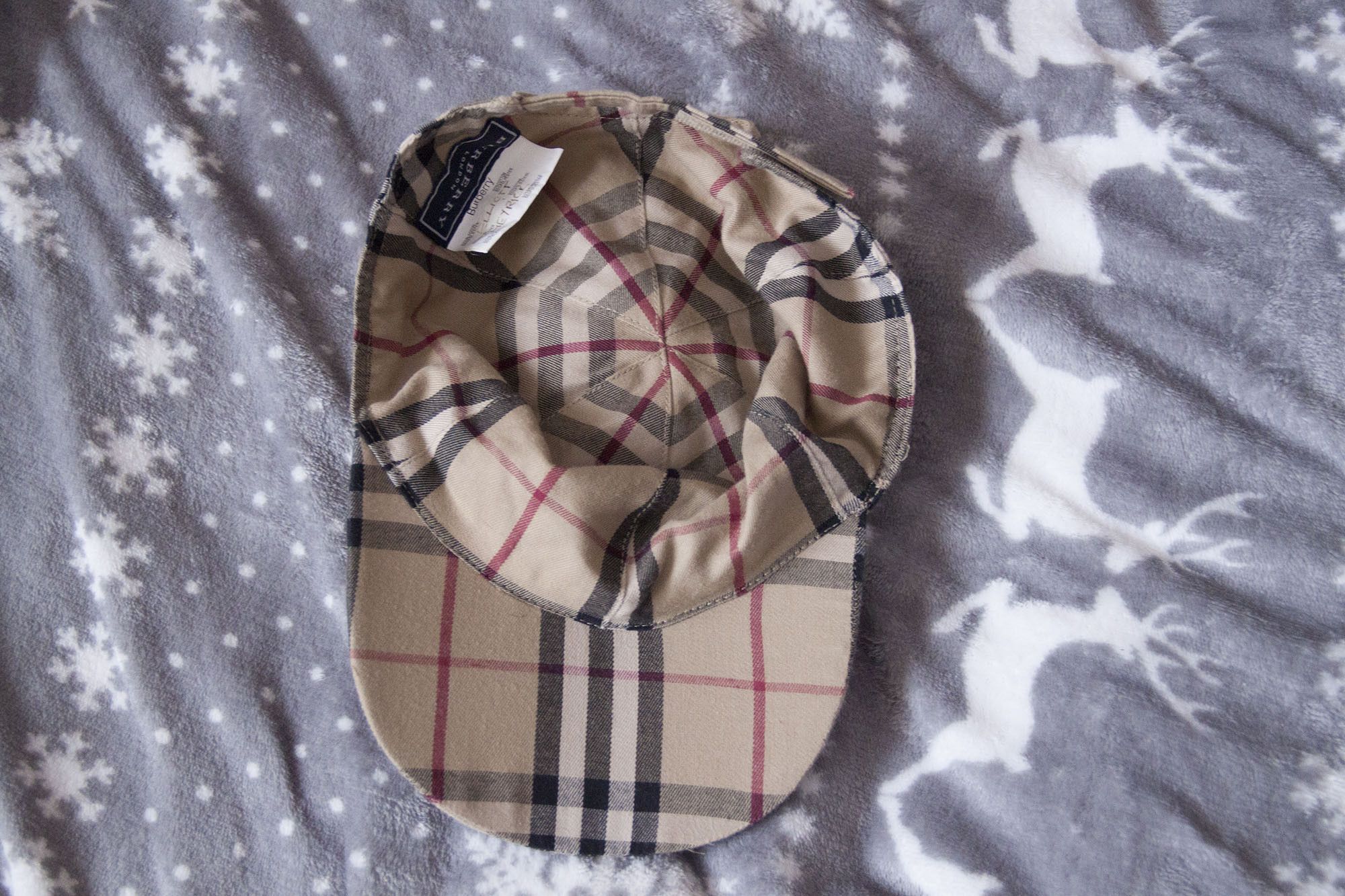 Burberry × Vintage Vintage Burberry Nova Check Baseball Hat Cap Beige Size ONE SIZE - 4 Thumbnail