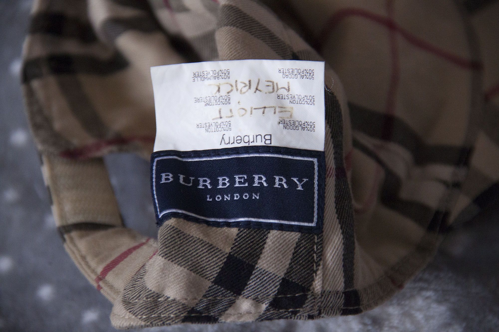 Burberry × Vintage Vintage Burberry Nova Check Baseball Hat Cap Beige Size ONE SIZE - 5 Thumbnail
