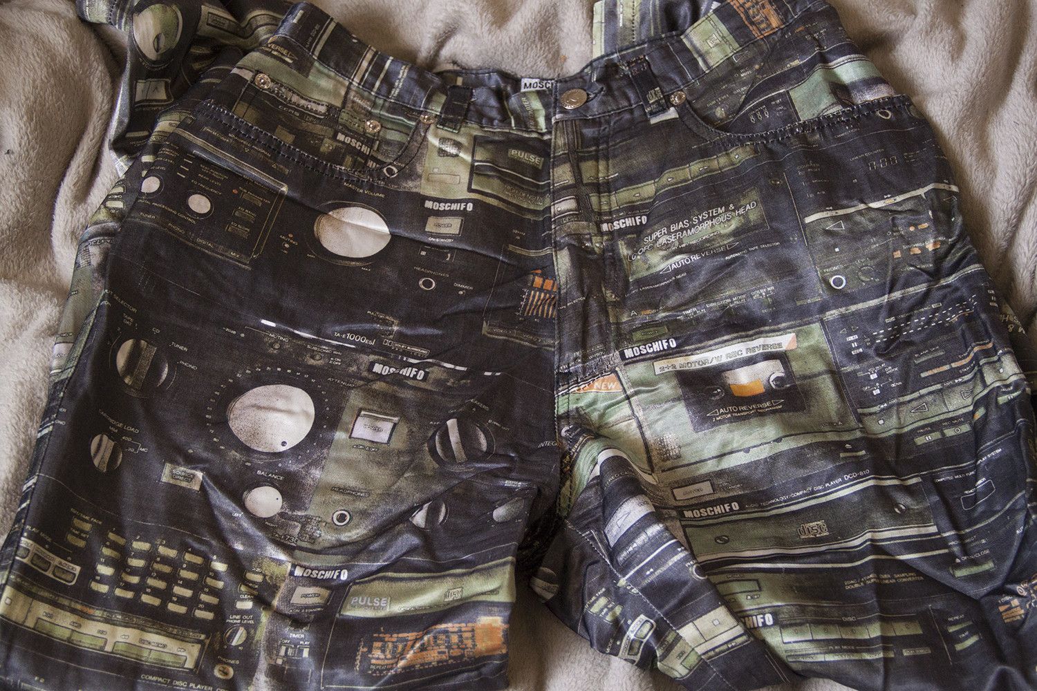 Moschino × Vintage Moshino Archive Printed Casette Trousers Size US 31 - 4 Thumbnail