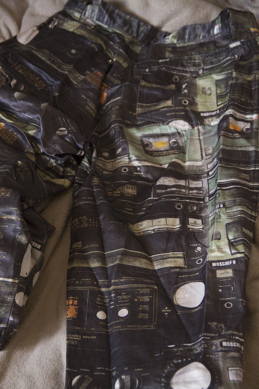 Moschino × Vintage Moshino Archive Printed Casette Trousers Size US 31 - 3 Thumbnail