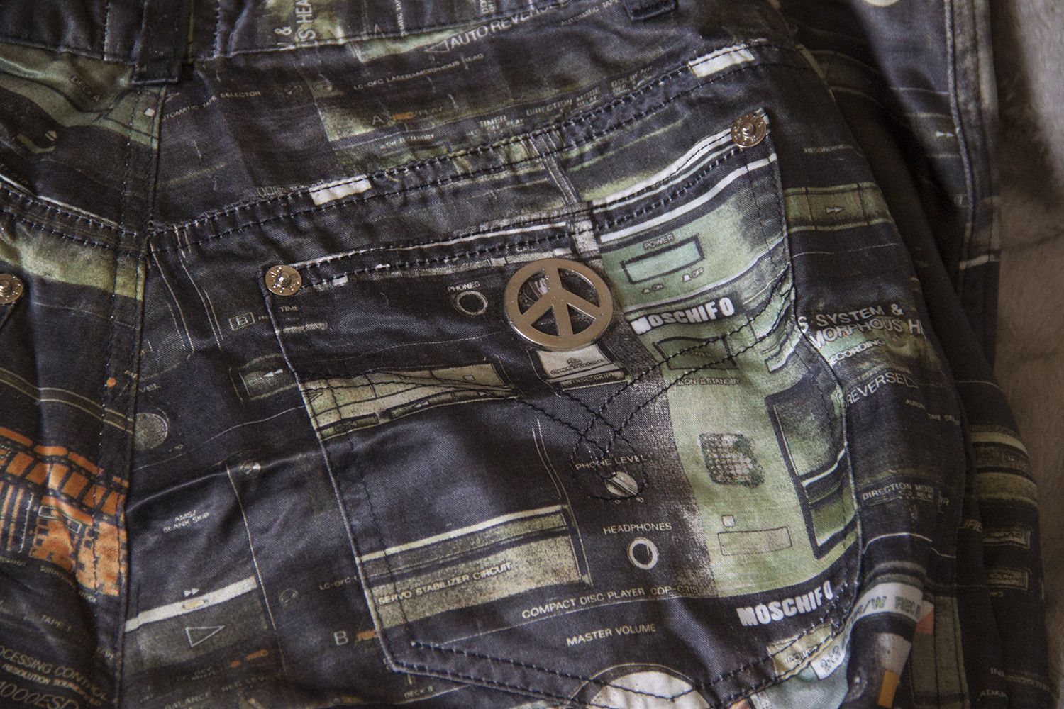 Moschino × Vintage Moshino Archive Printed Casette Trousers Size US 31 - 5 Thumbnail