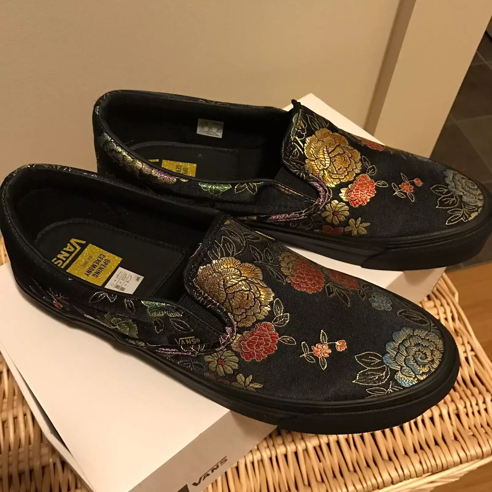 Opening Ceremony Vans Opening Ceremony x Vans Slip On Qi Pao Black Floral Grailed