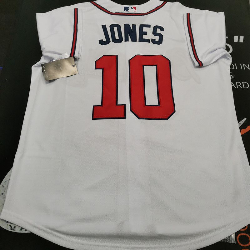 Top-selling Item] Chipper Jones 10 Atlanta Braves White 2022-23 Gold  Program 3D Unisex Jersey