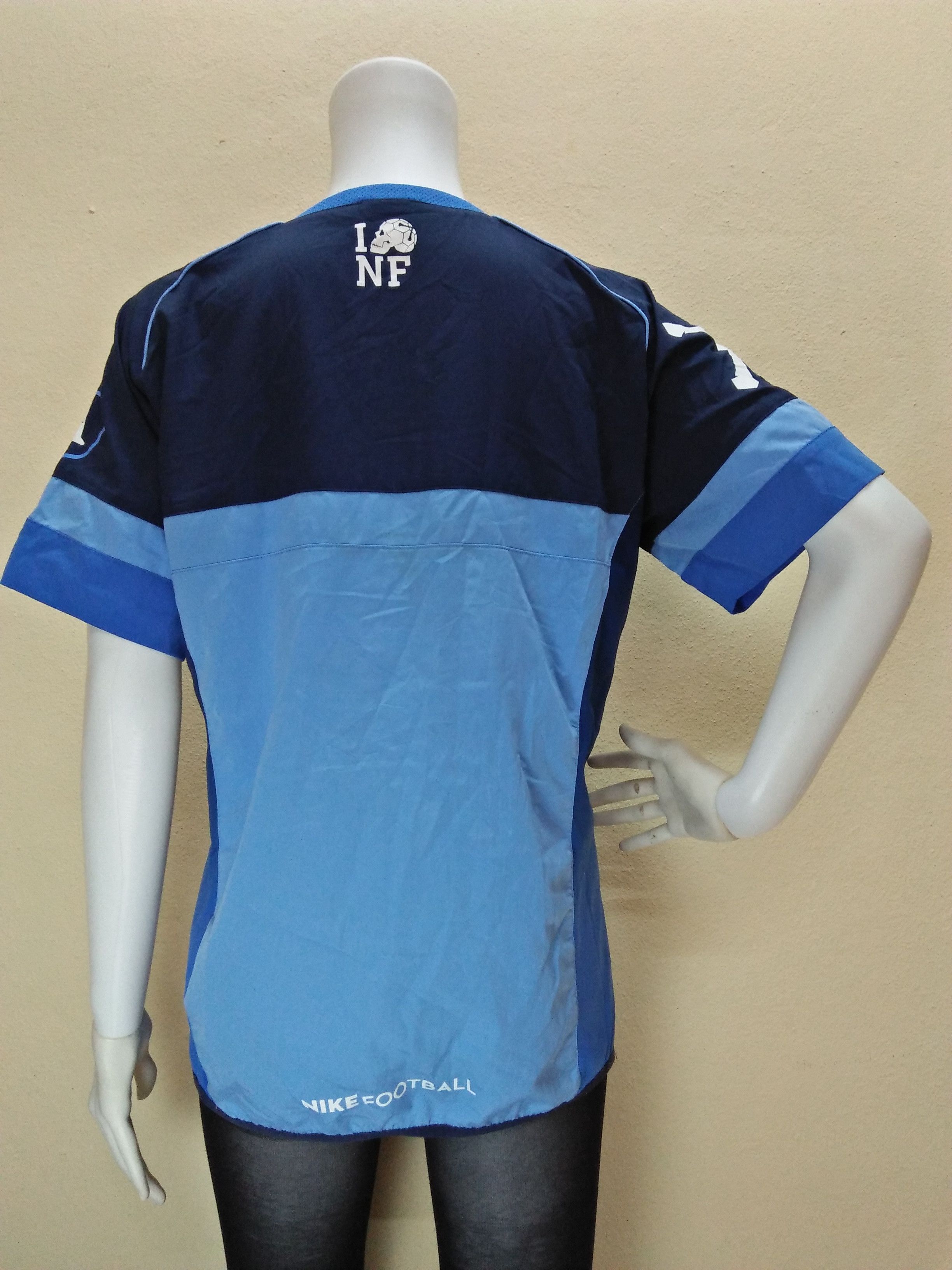 Nike NIKE NFTB Printed Big Skulls Graphic Blue Jersey Tee Size US S / EU 44-46 / 1 - 4 Thumbnail
