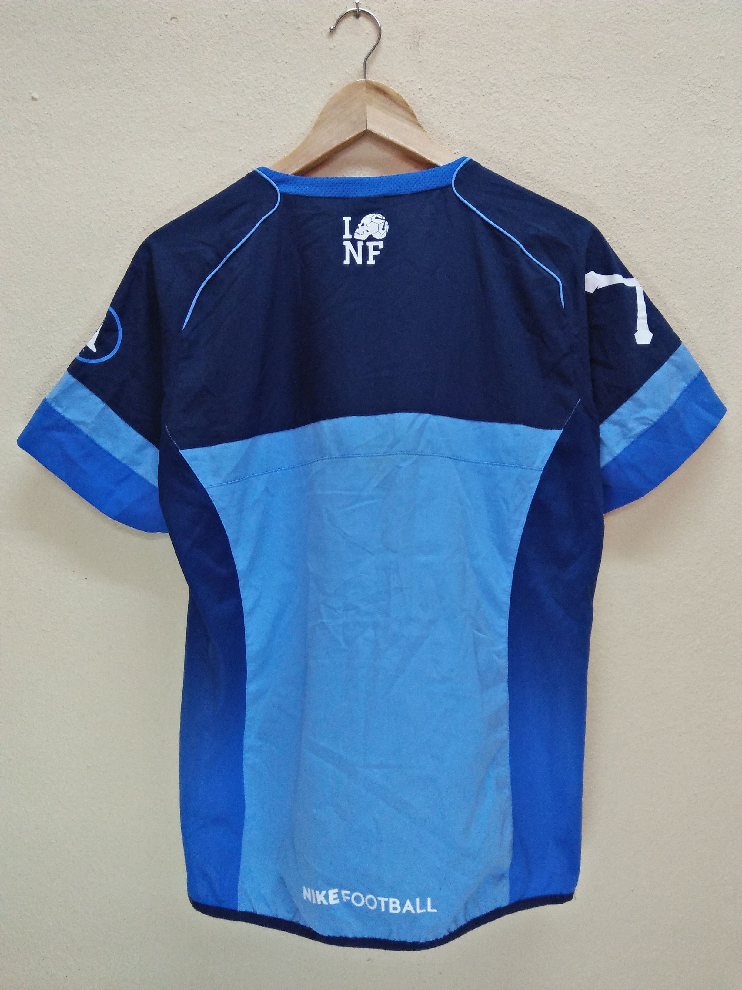 Nike NIKE NFTB Printed Big Skulls Graphic Blue Jersey Tee Size US S / EU 44-46 / 1 - 2 Thumbnail