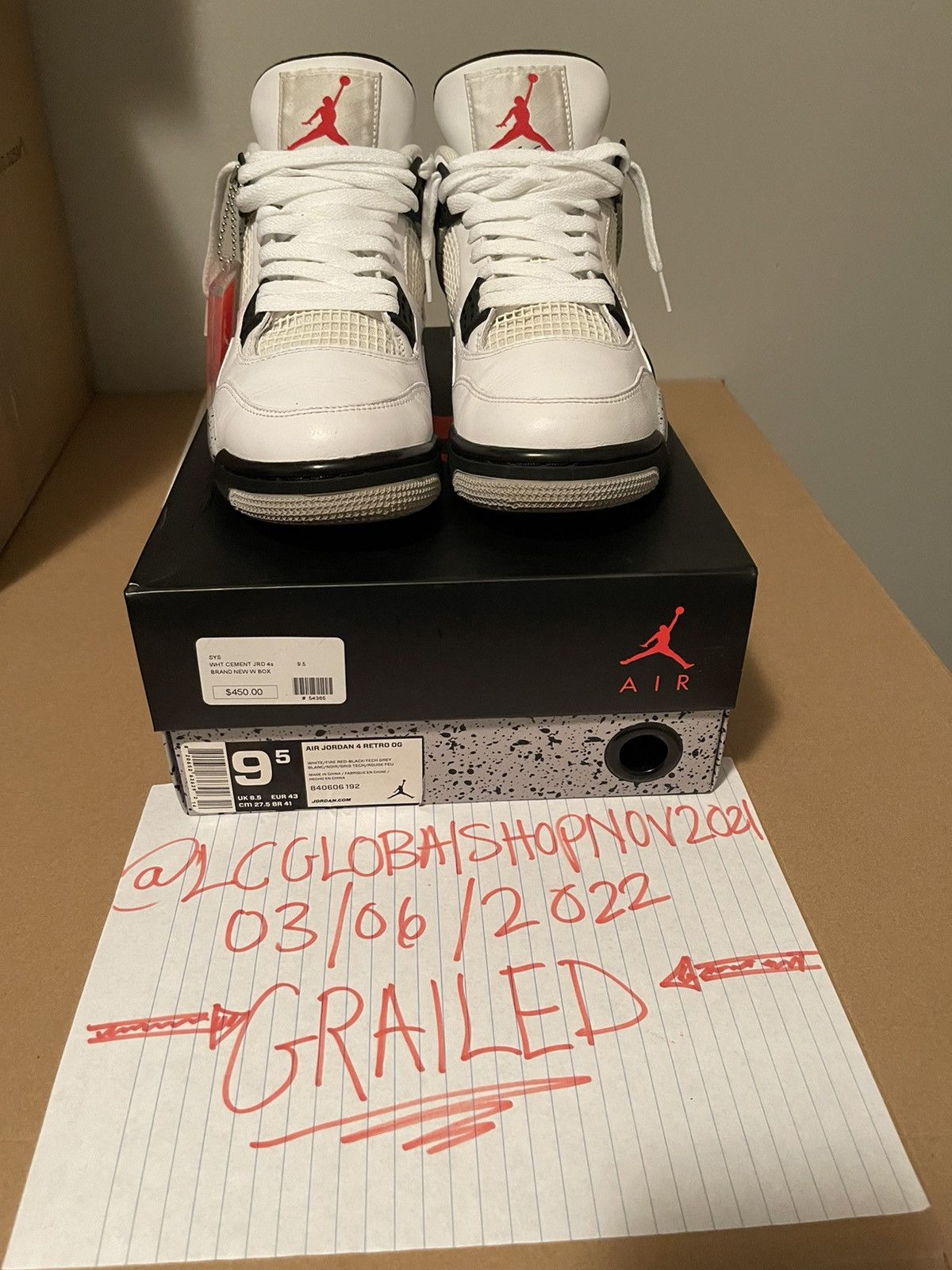 jordan 4 cement size 11