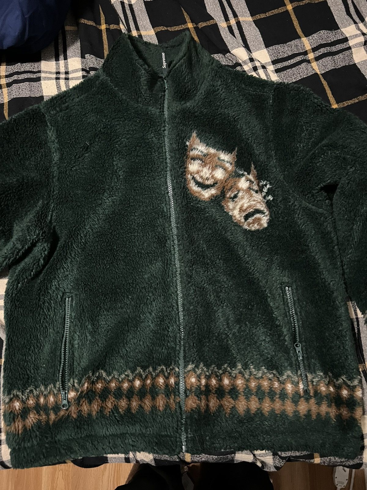 Supreme Drama Mask Fleece Jacket | Grailed