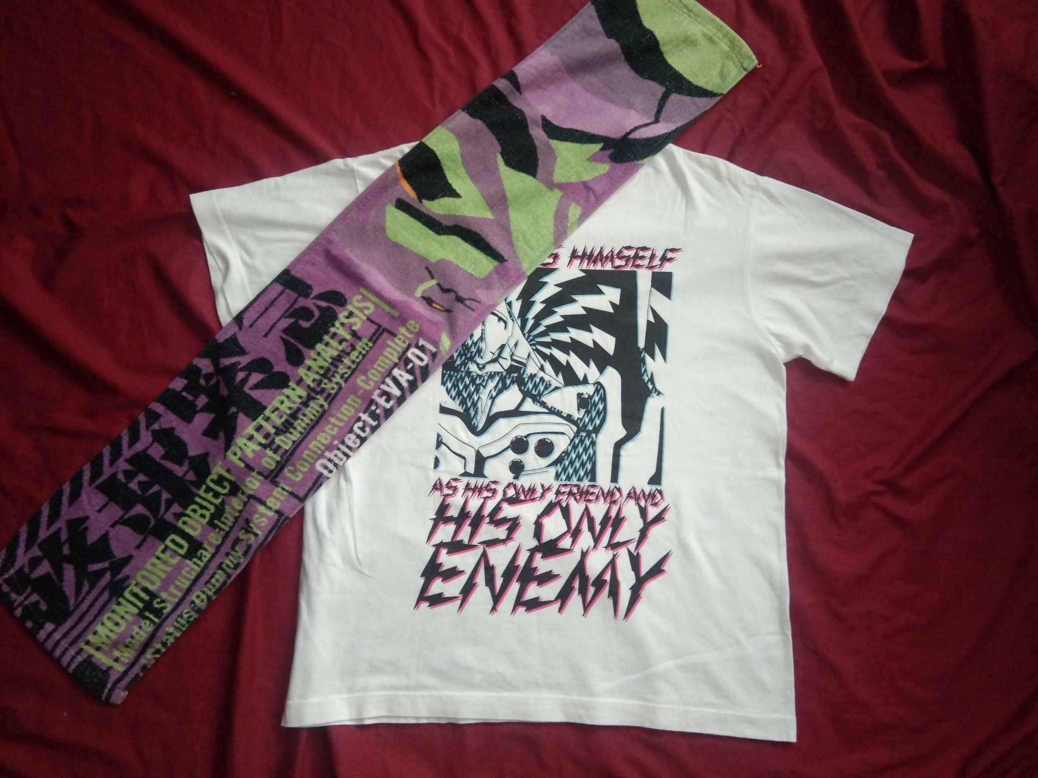 Cartoon Network × Japanese Brand Evangelion tshirt + towel anime asuka rei ayanami shinji Size US M / EU 48-50 / 2 - 2 Thumbnail