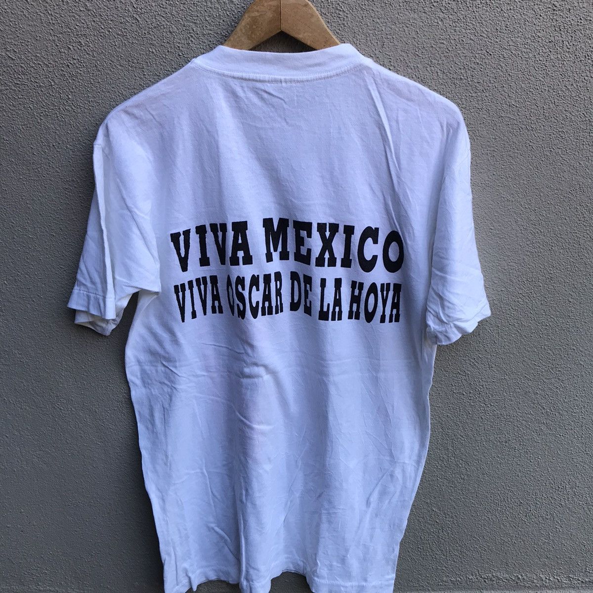 Vintage Vintage 90s OSCAR DE LA HOYA legend boxing tee olympic Size US L / EU 52-54 / 3 - 3 Thumbnail