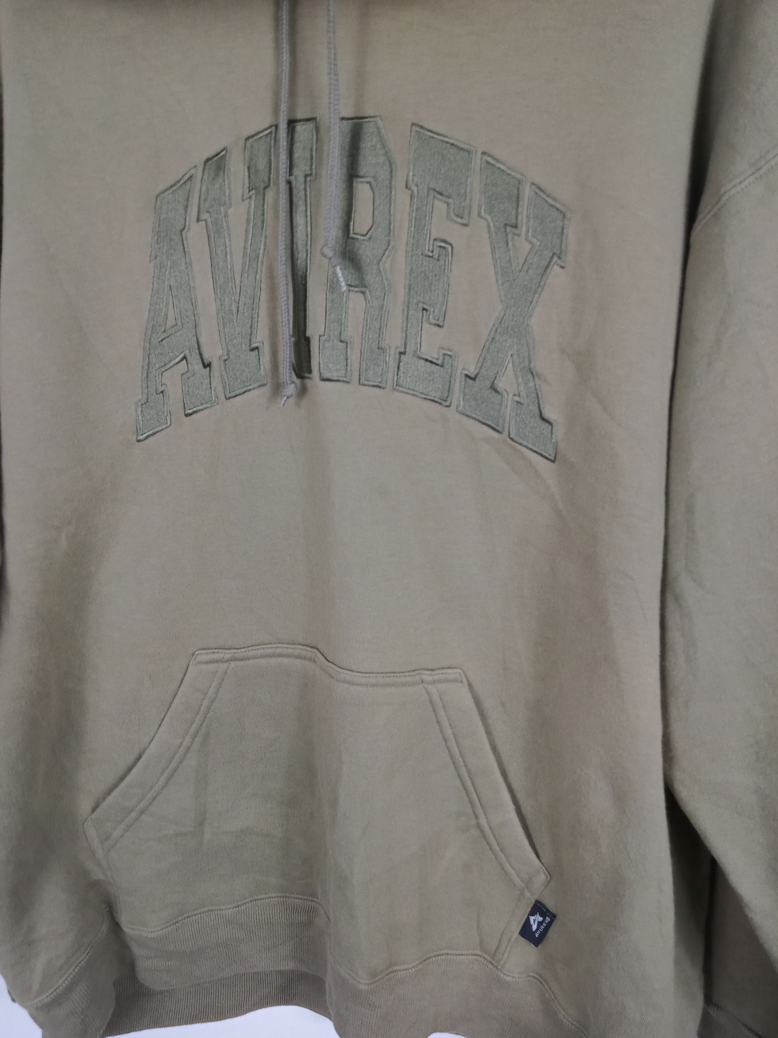 Avirex Avirex Spell Out Green Army Hoodie Size US XL / EU 56 / 4 - 3 Thumbnail