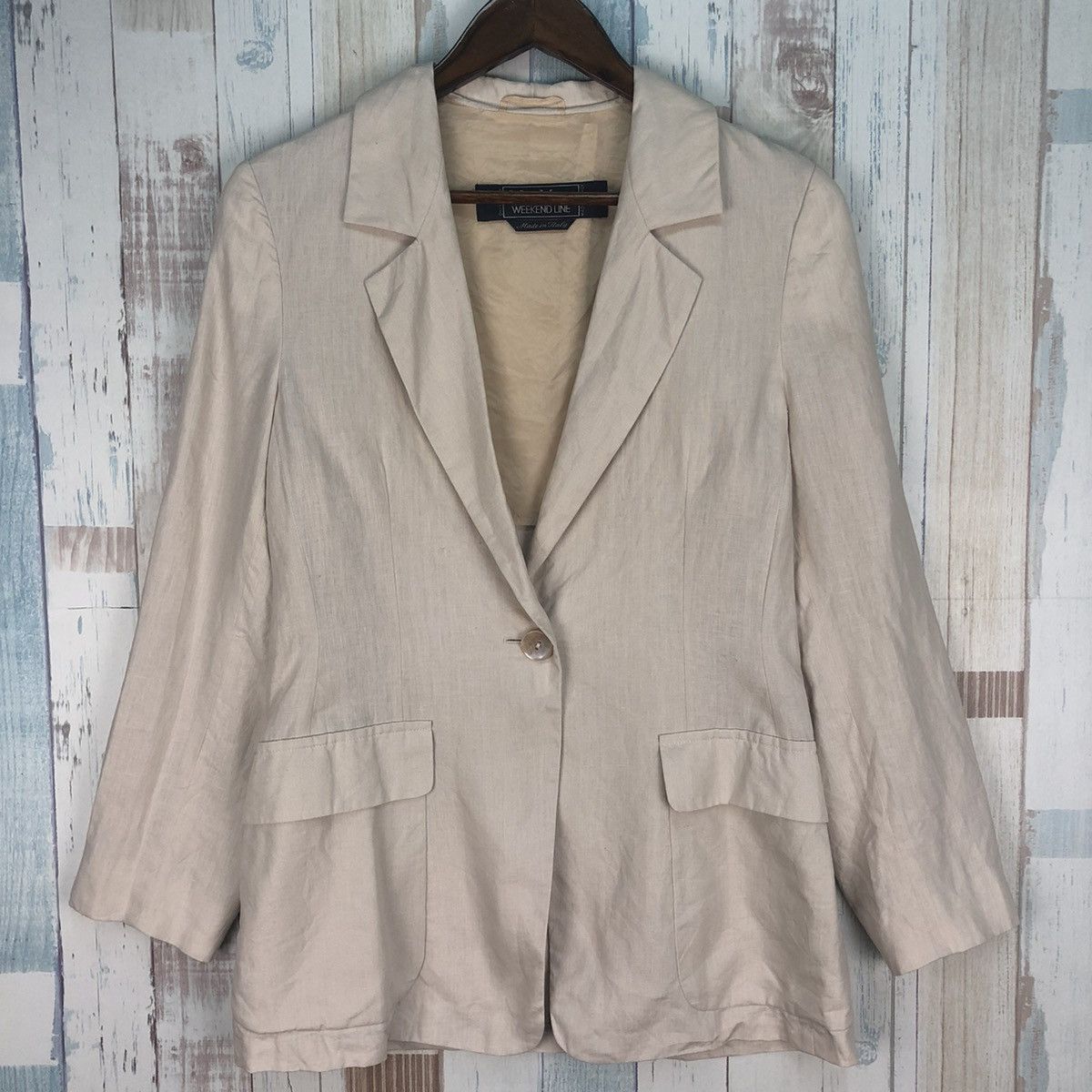 Max Mara Vintage Max Mara Cotton Blazer Size ONE SIZE - 5 Thumbnail
