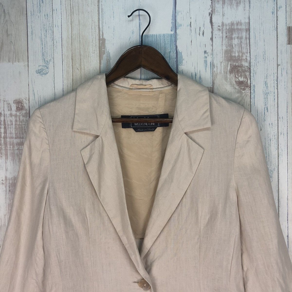 Max Mara Vintage Max Mara Cotton Blazer Size ONE SIZE - 4 Thumbnail