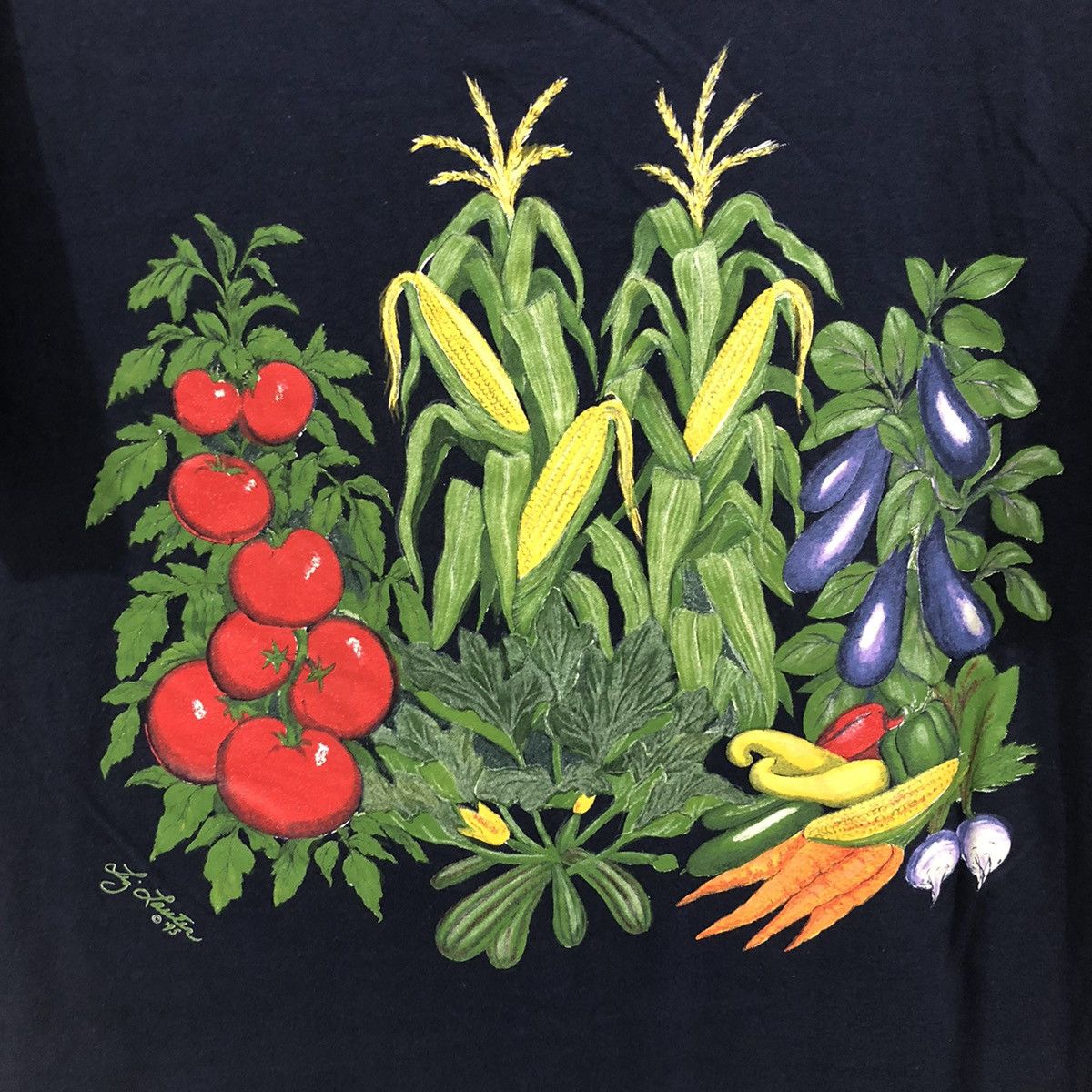 Jerzees Vintage 90s Jerzees Handpainted Tee Size US L / EU 52-54 / 3 - 2 Thumbnail