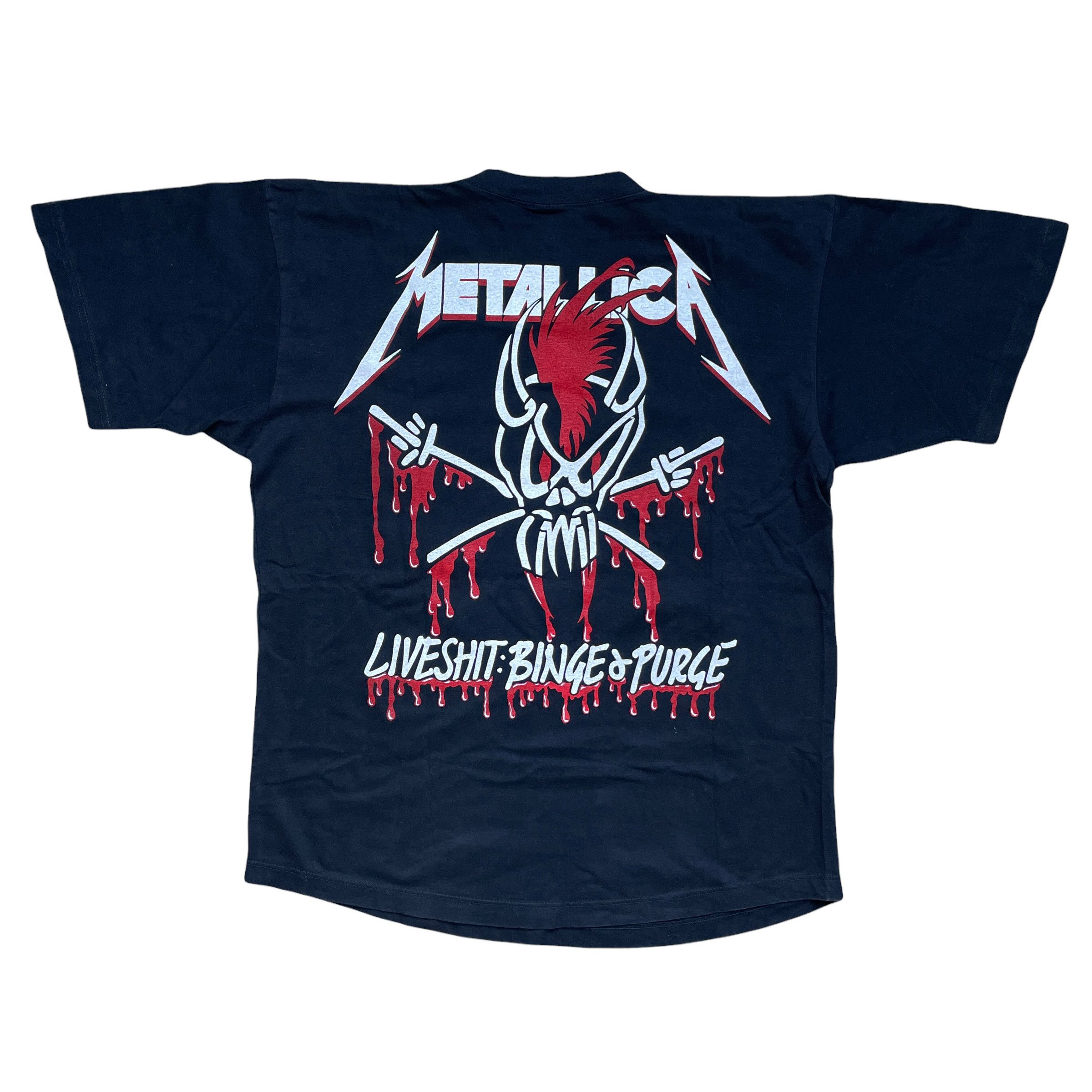 Vintage Vintage Metallica bootleg Live shit Binge and Purge T 