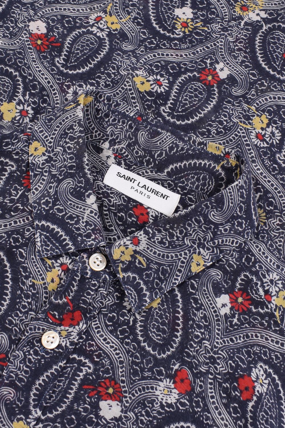 Saint Laurent Paris SS15 Psych Rock Silk Cotton Paisley Shirt Size US M / EU 48-50 / 2 - 3 Thumbnail